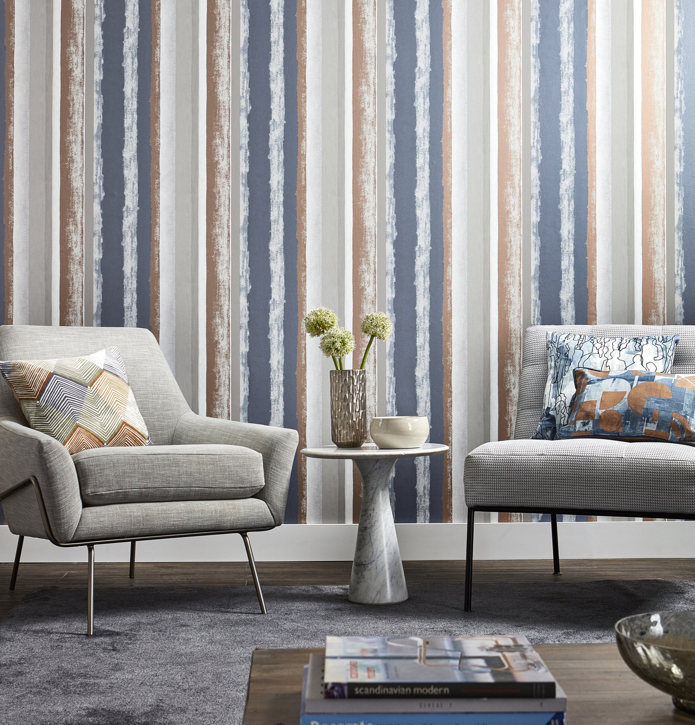 Fondvegg og matchende tekstiler