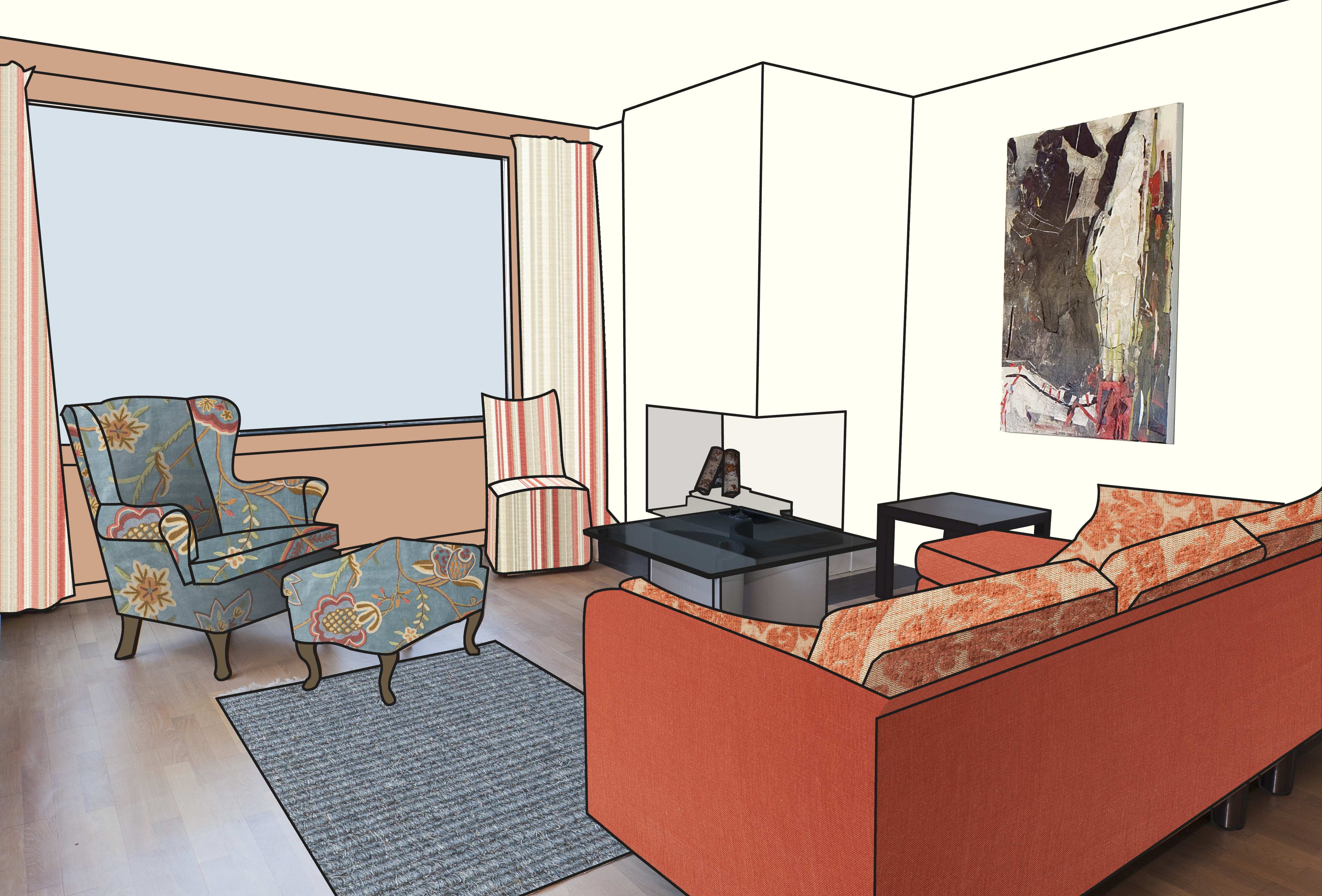 Hvilken vegg bør være fondvegg?