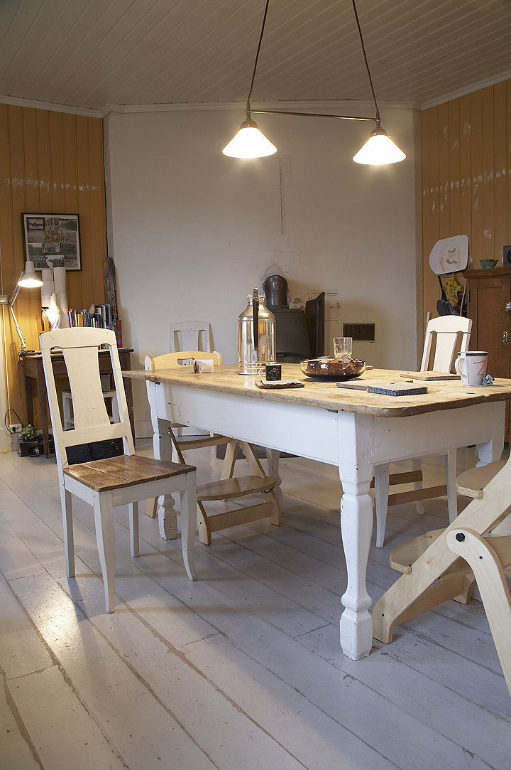 Kjøkkengulvet før oppussing.