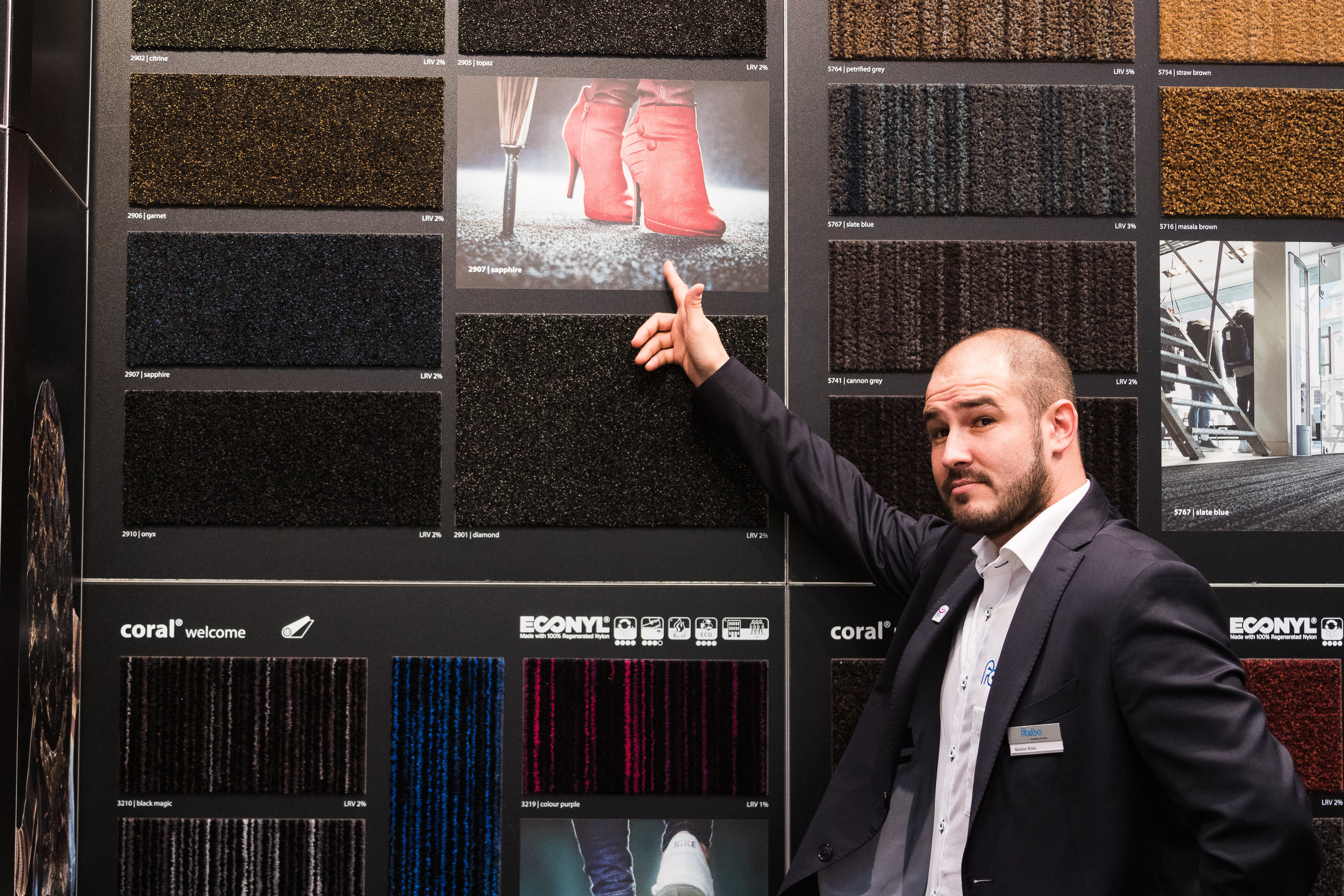 RENT OG PENT: Forbo satser tungt på sine Coral-matter. − Det er fordi de virker, sier Batiste Billett.