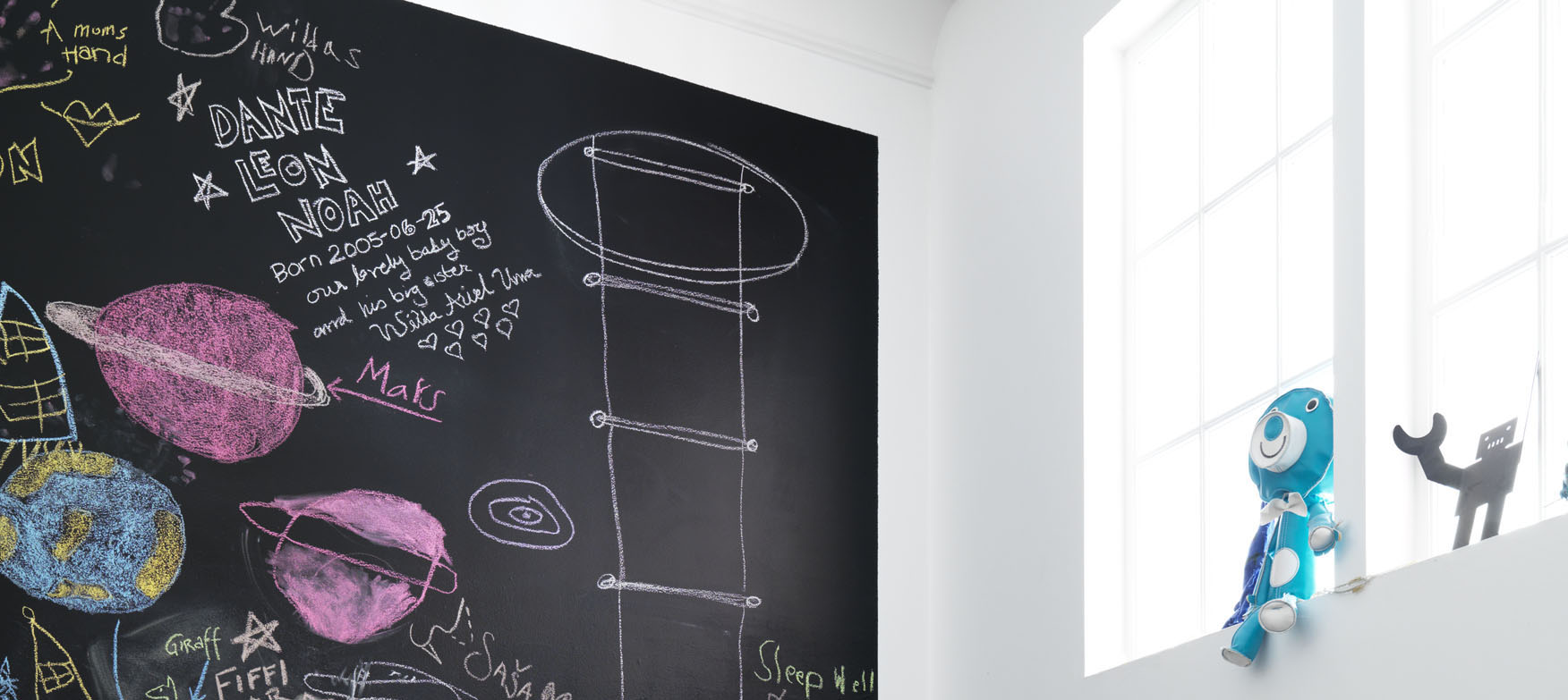 Fri utfoldelse på veggen