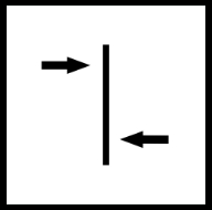Tapetsymbol: Forskjøvet rapport