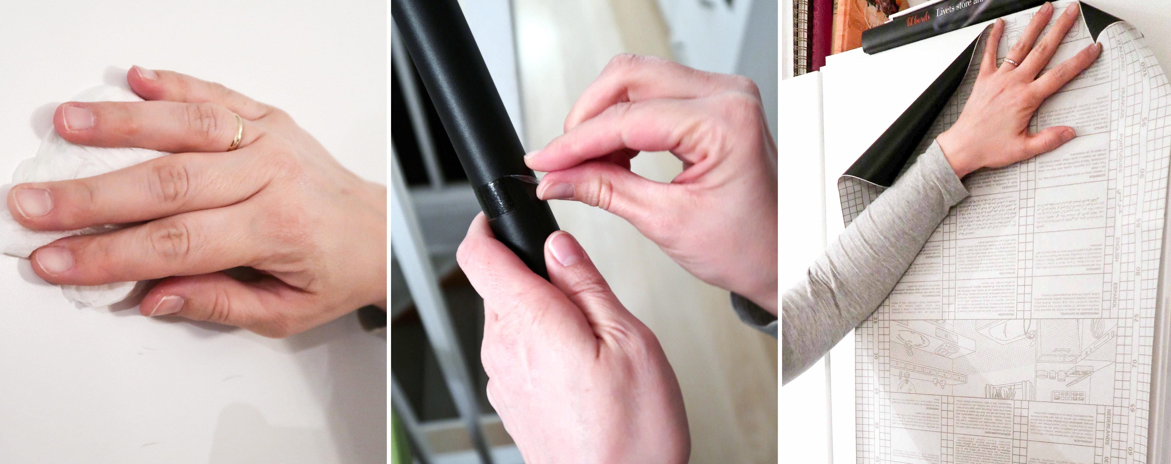 FØRST: 1. Vask, 2. åpne pakken og 3. mål opp.