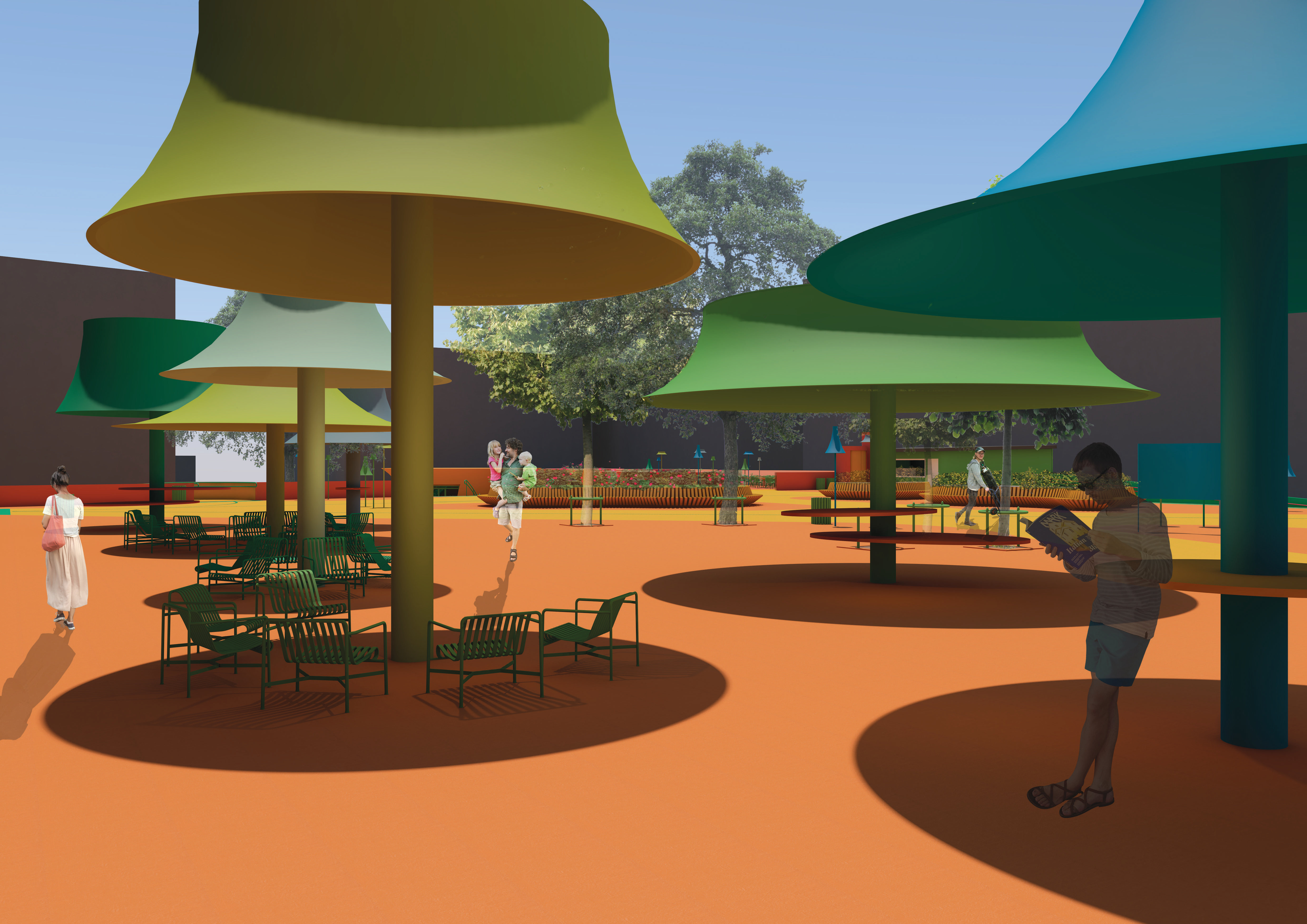 VELKOMMEN: &laquo;Velkommen til Oslo&raquo;, er en dynamisk fargeplan for Jernbanetorget i Oslo av Lotte Sekkelsten &Oslash;stby, master design Kunsth&oslash;gskolen i Bergen.