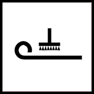 Tapetsymbol: Fukt baksiden