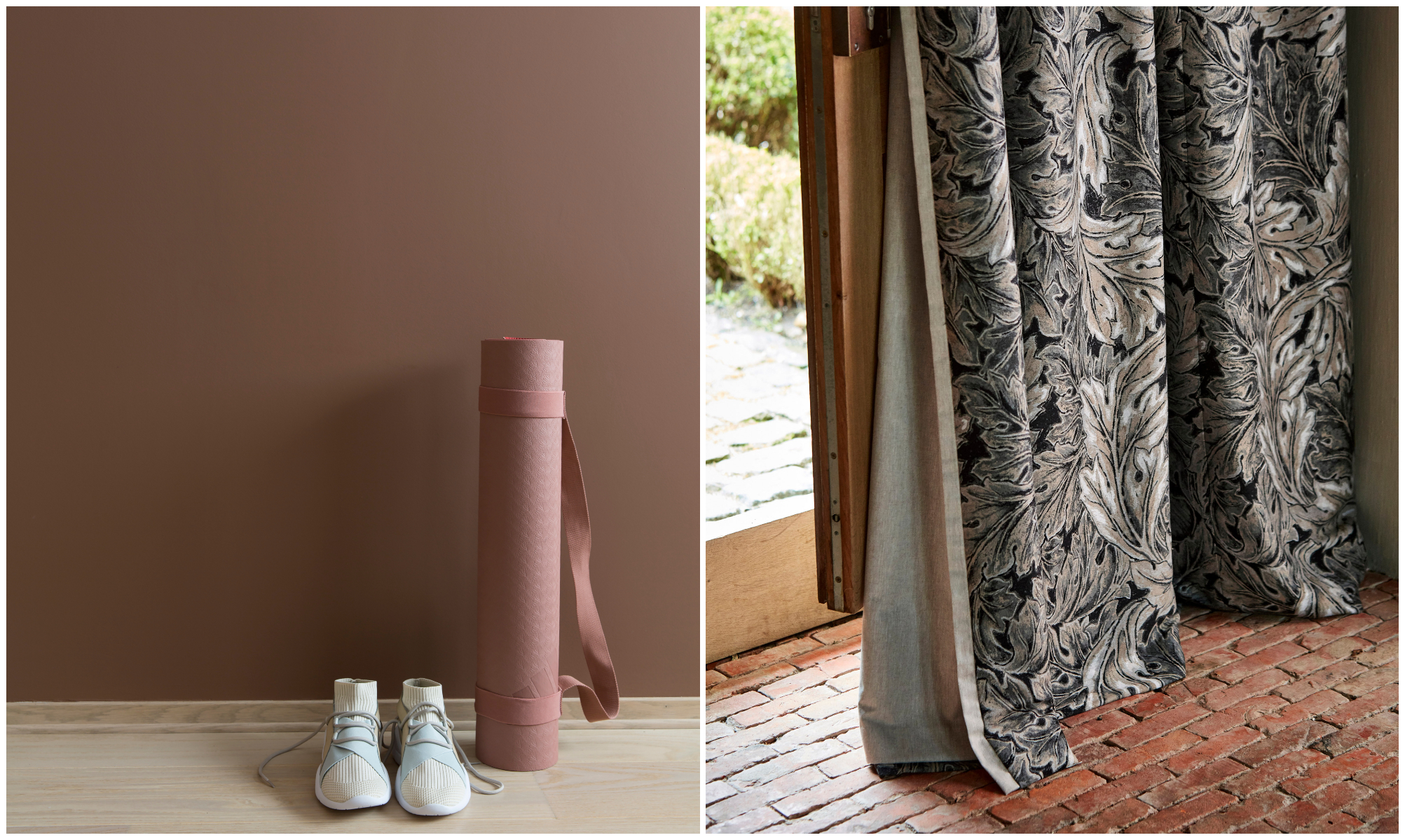 Veggfarge og gardiner som matcher