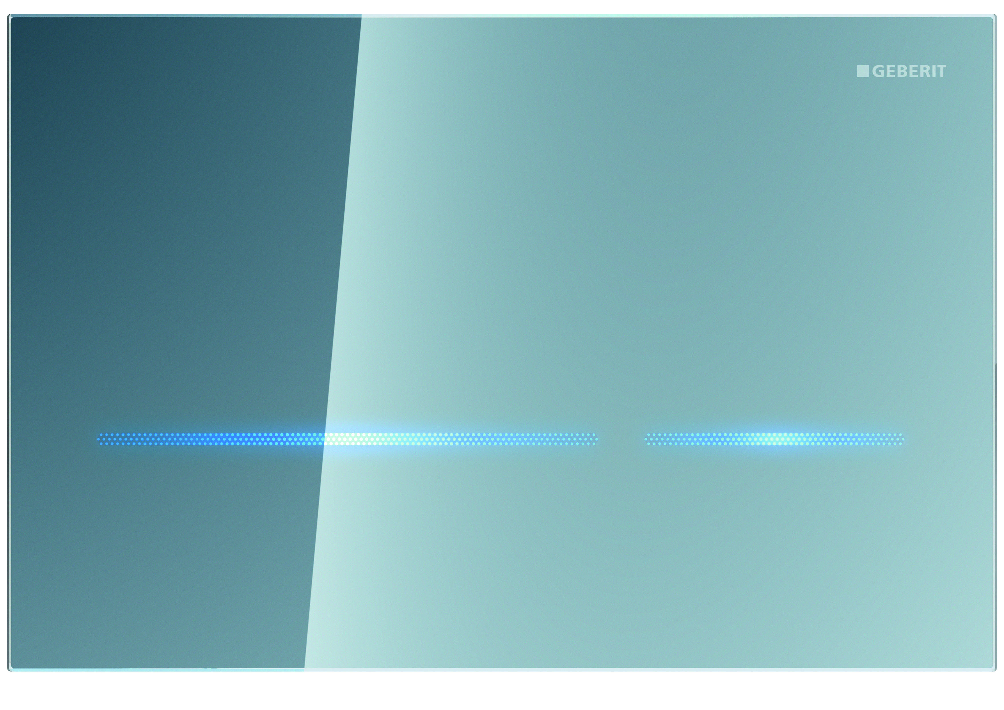 Eksempel på berøringsfritt betjeningspanel. I serien Sigma 80 kan man få panelet med LED-lys.