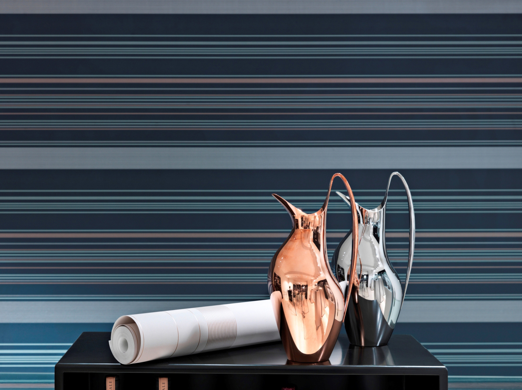 Sølv og striper i vinbar