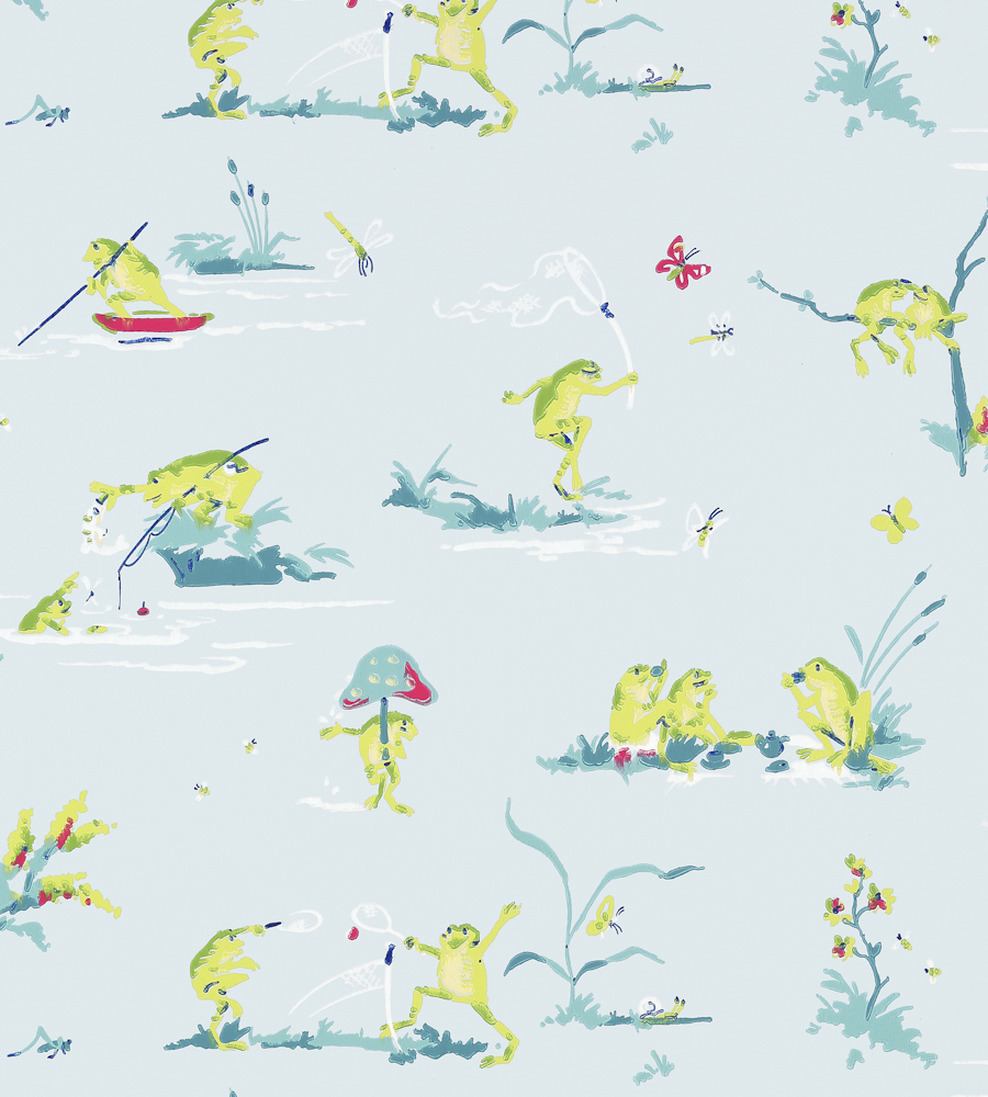 LYKKELIGE FROSKER Frosker som lever det gode liv! Tapet fra Green Apple; Thibaut, Resort. 