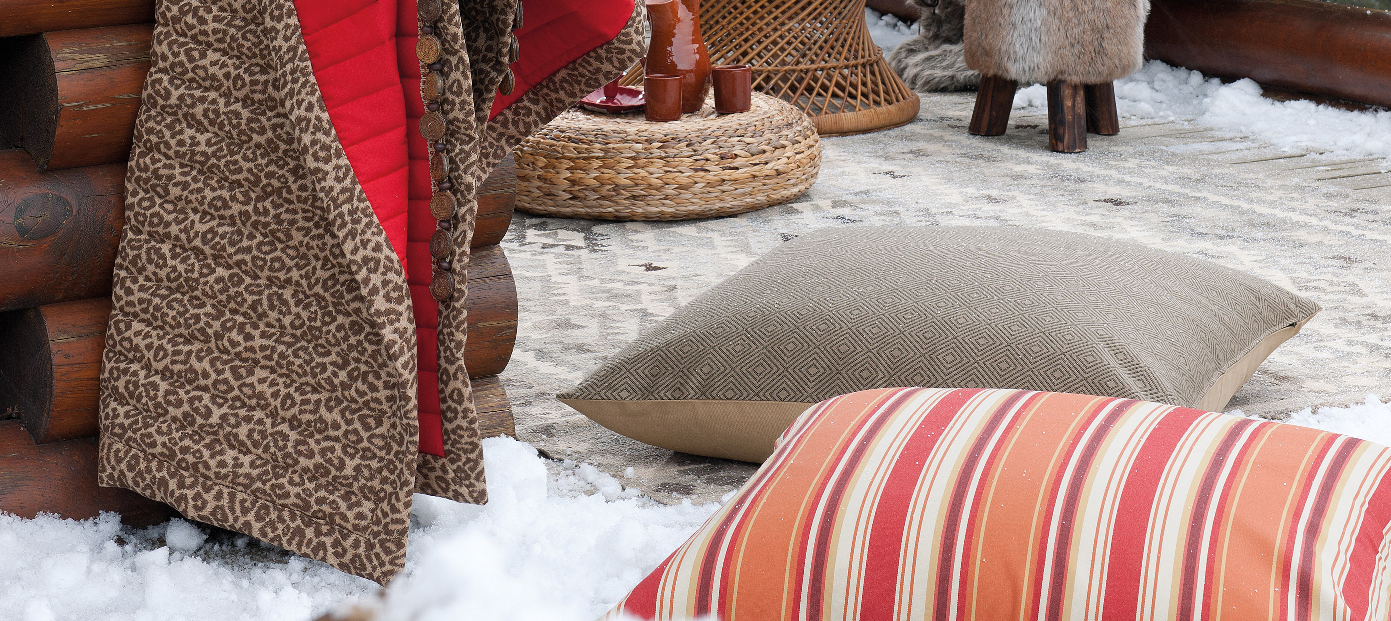 Hyttekos med utendørstekstiler