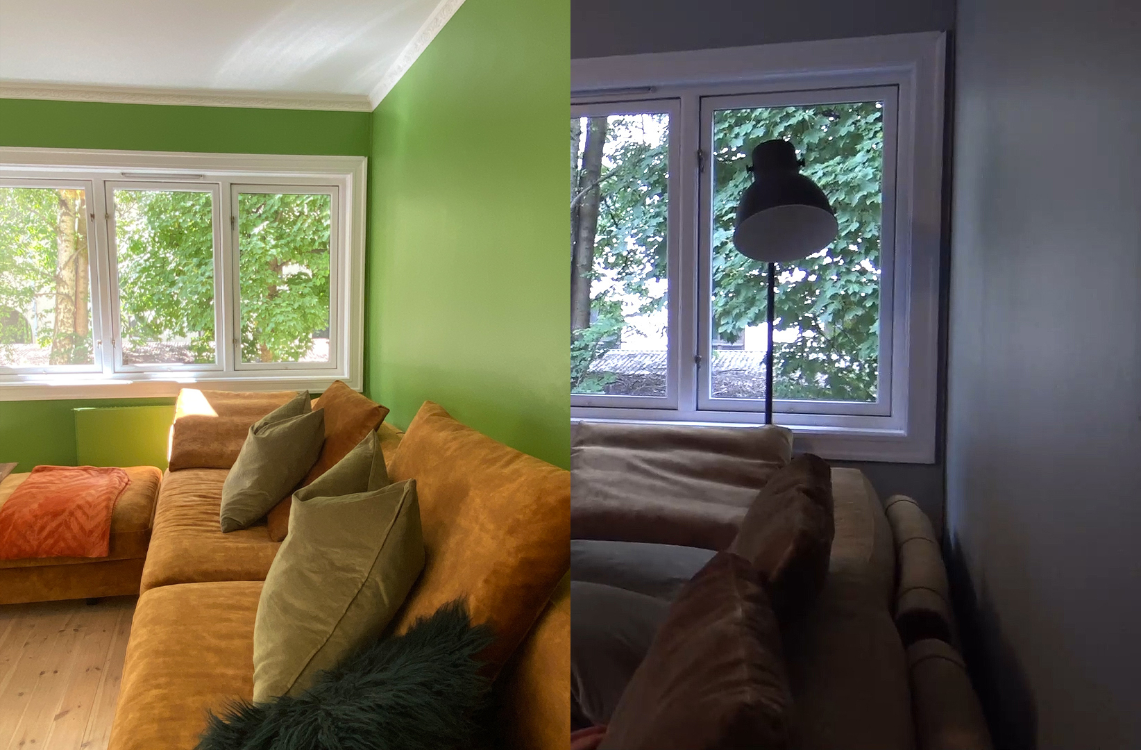 Grønn stue med Nordsjö Easy2Clean