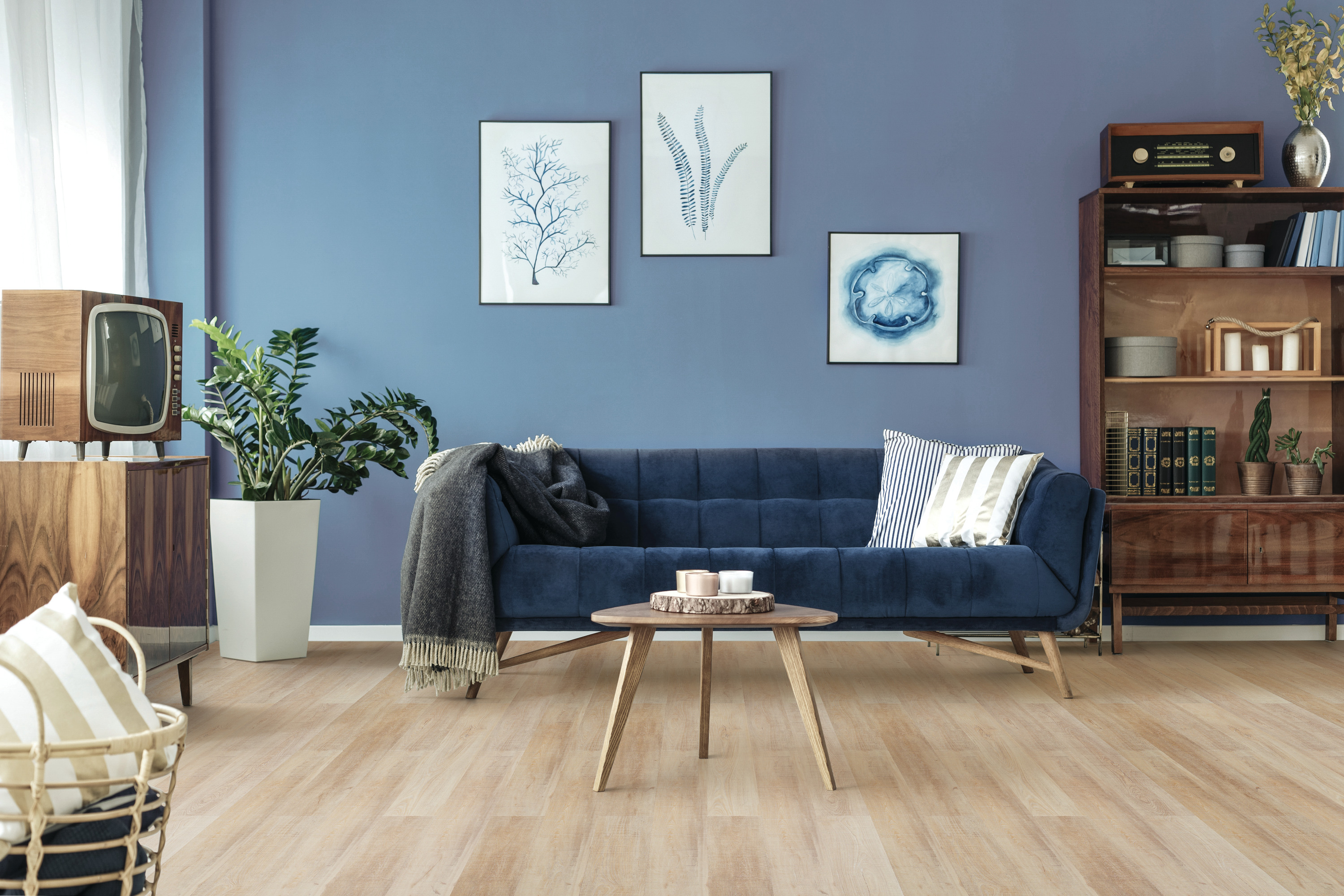 Korkgulv med trelook