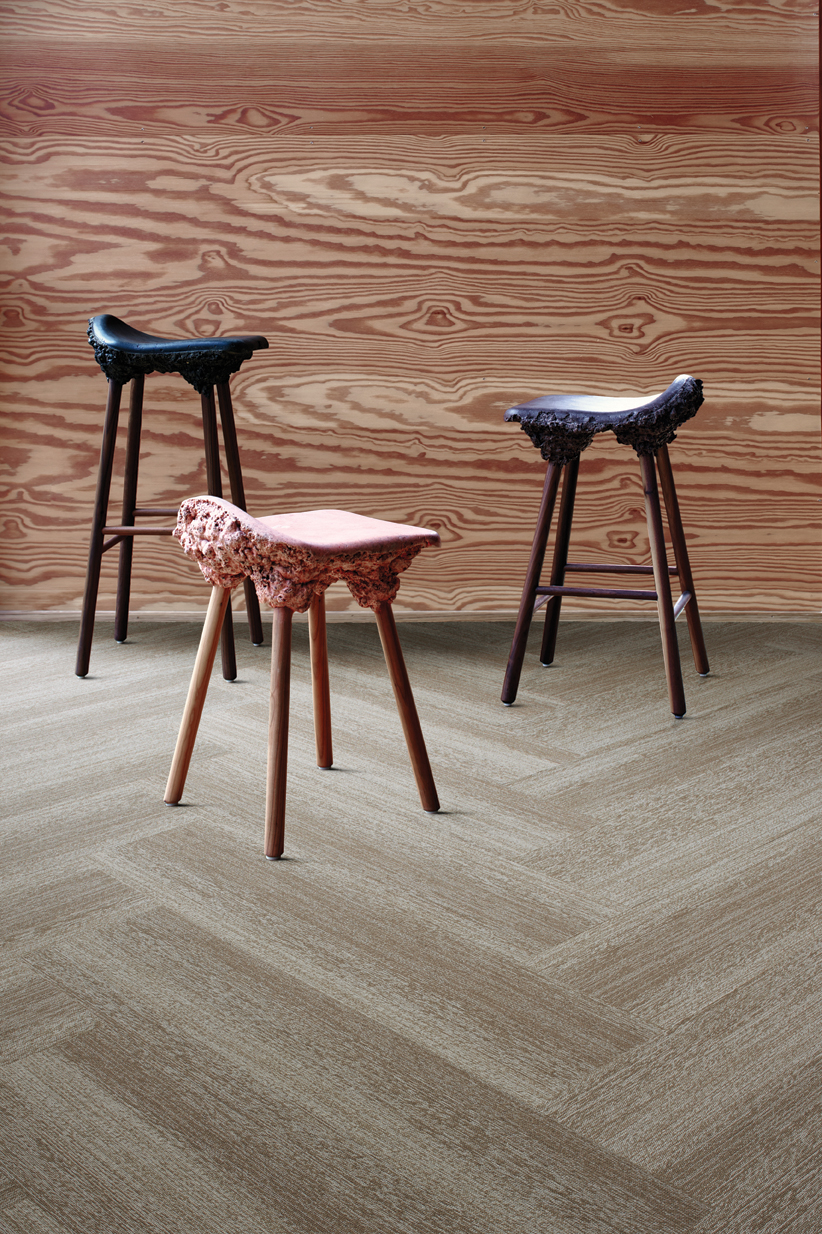 Teppefliser i tremønster