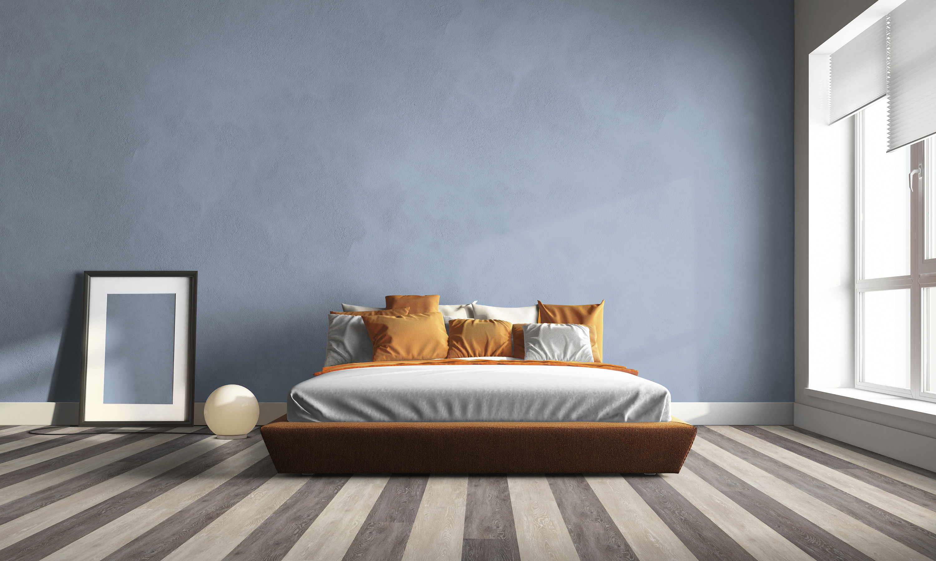  M&Oslash;NSTERGLEDE:  Nordmenn begynner &aring; bli mer komfortable med &aring; velge farge - b&aring;de p&aring; gulv og vegger. (Foto: Tarkett)