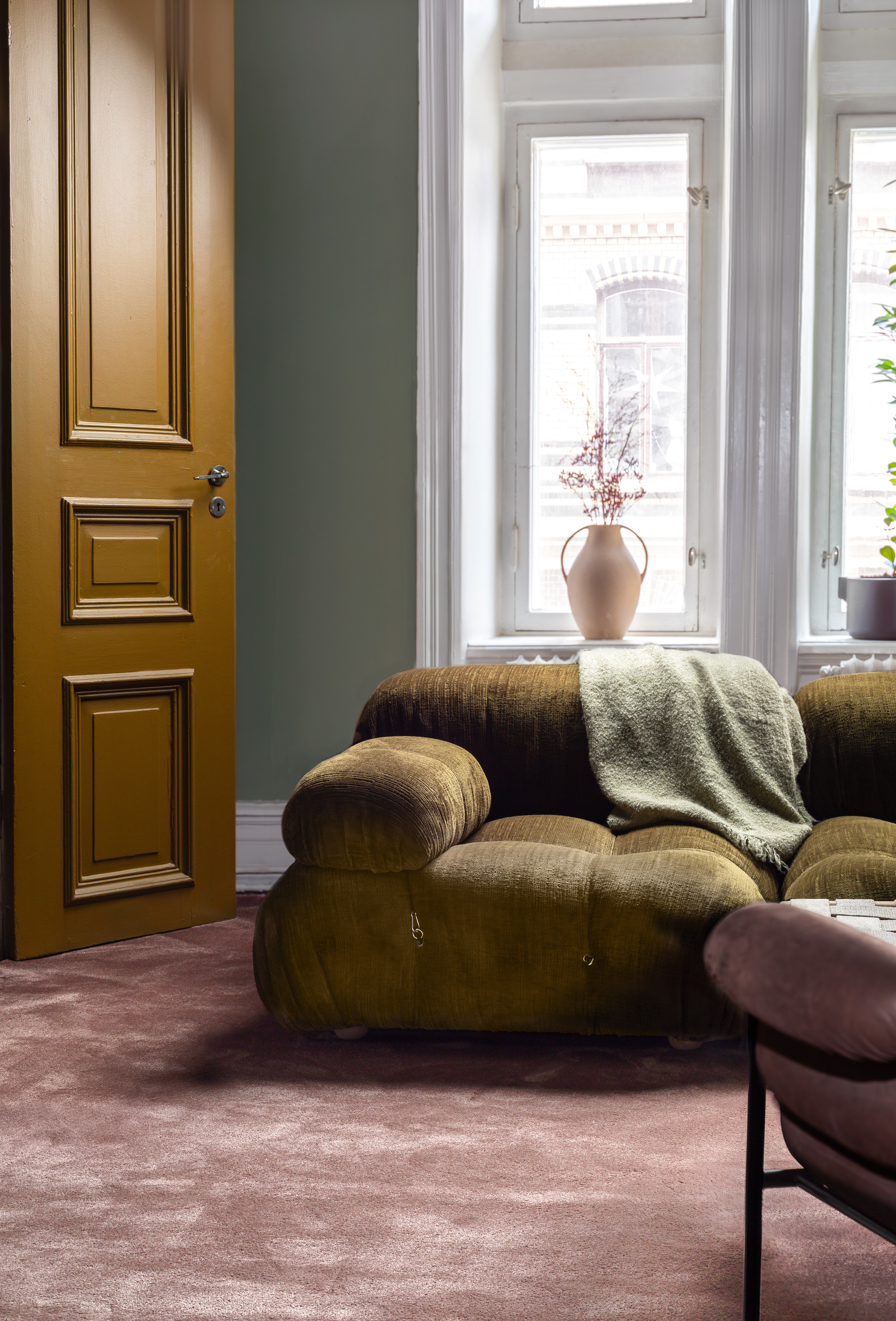 teppe sofa gardiner vindu dør