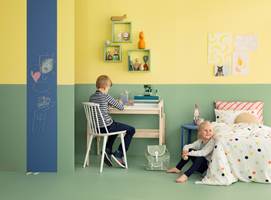 <b>BARNEVENNLIG:</b> I barnas rom er det gøy med sterke farger. (Foto: Butinox Interiør)