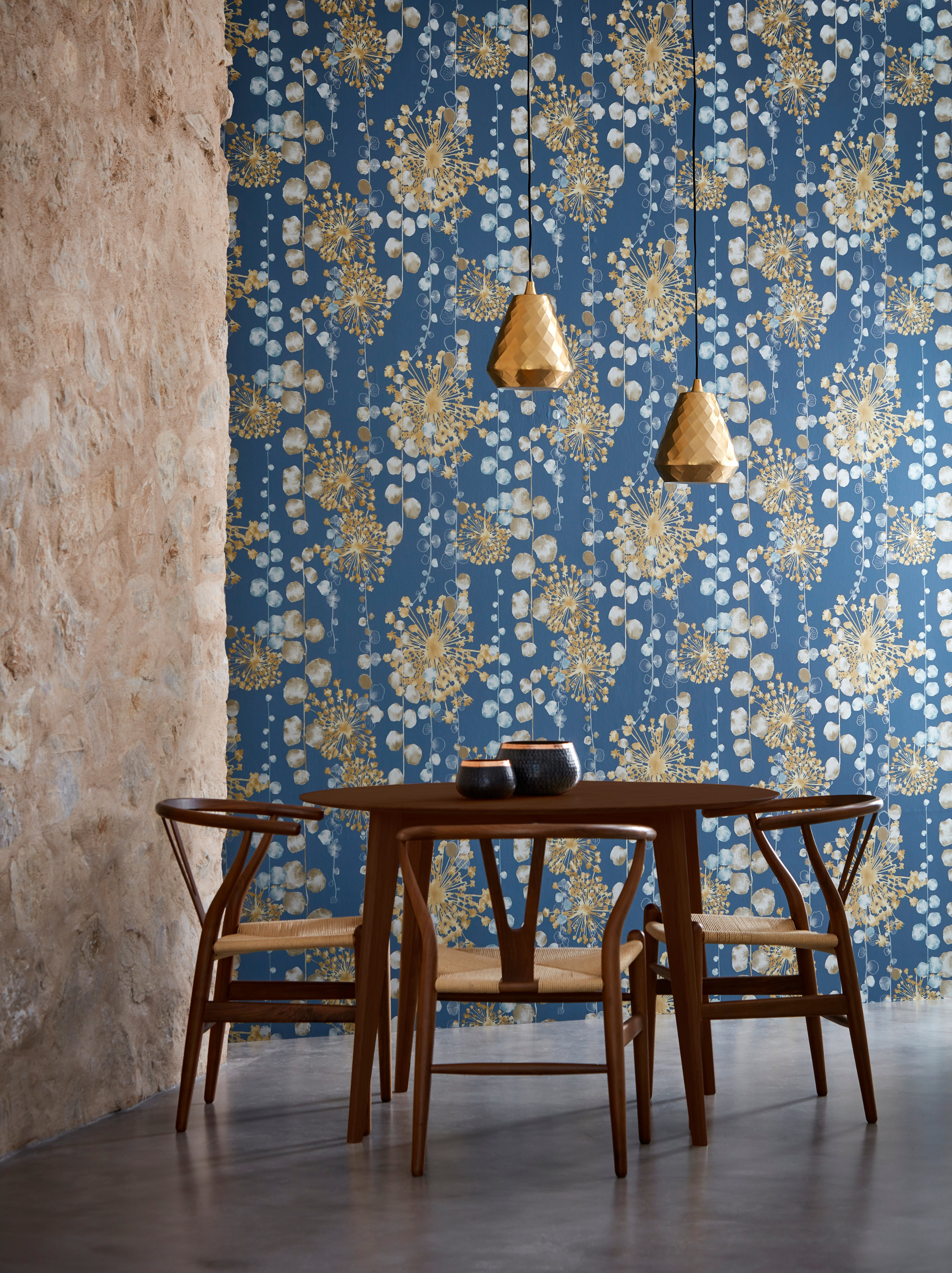 Abstrakt blomstertapet