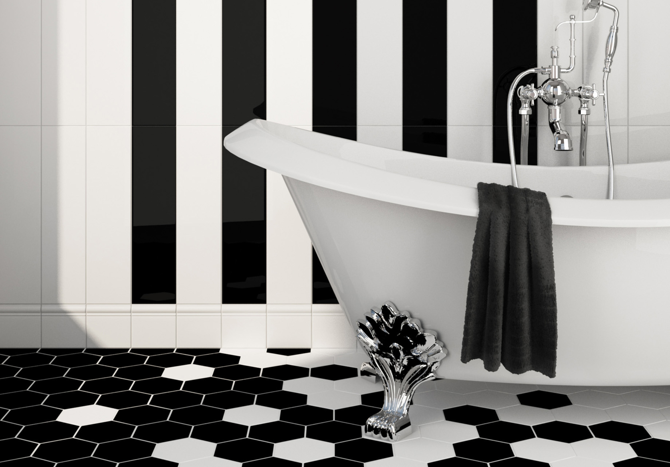 Sorthvitt i grafisk stil, med Extro fra Golvabia.