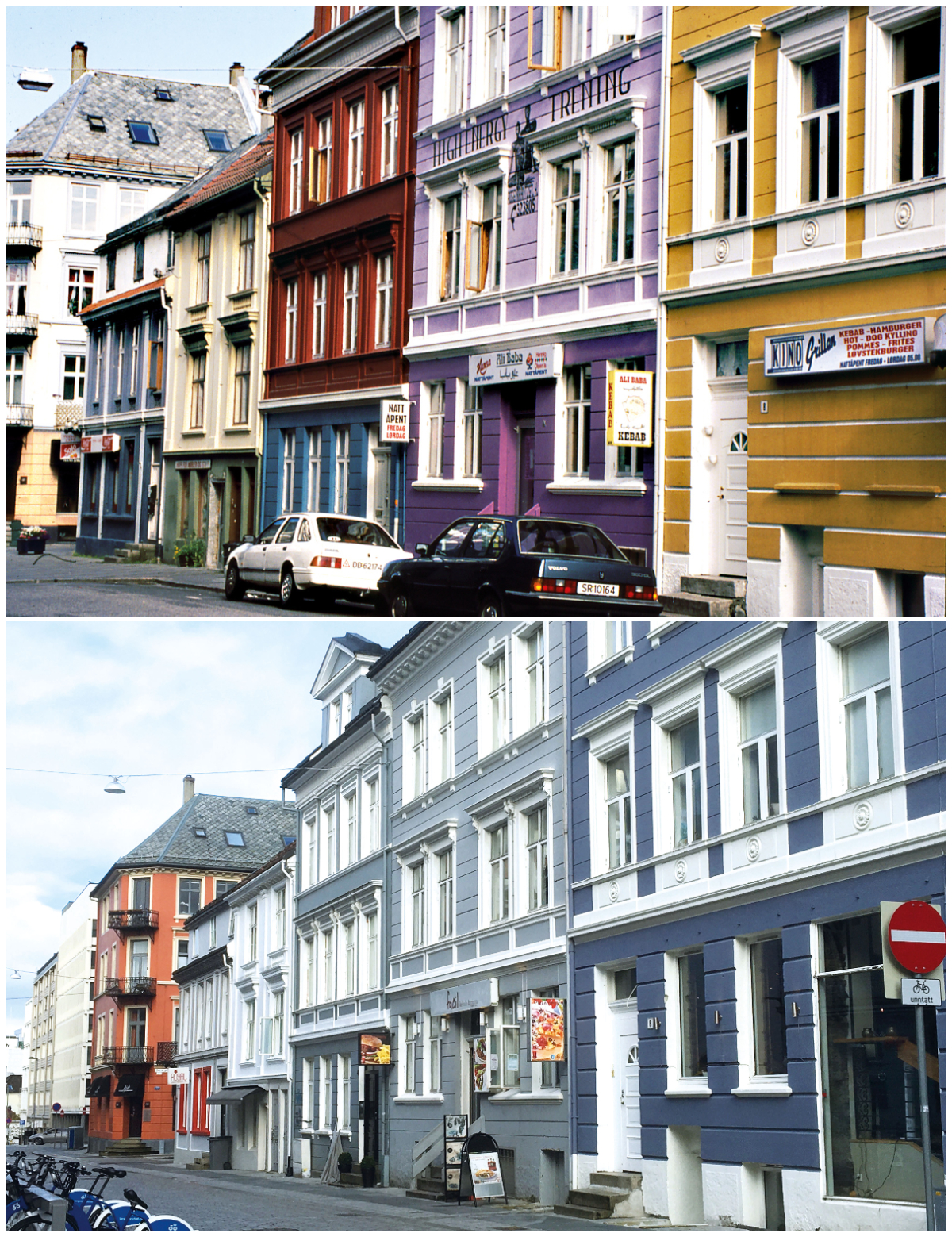 Fargerike gater er fortid