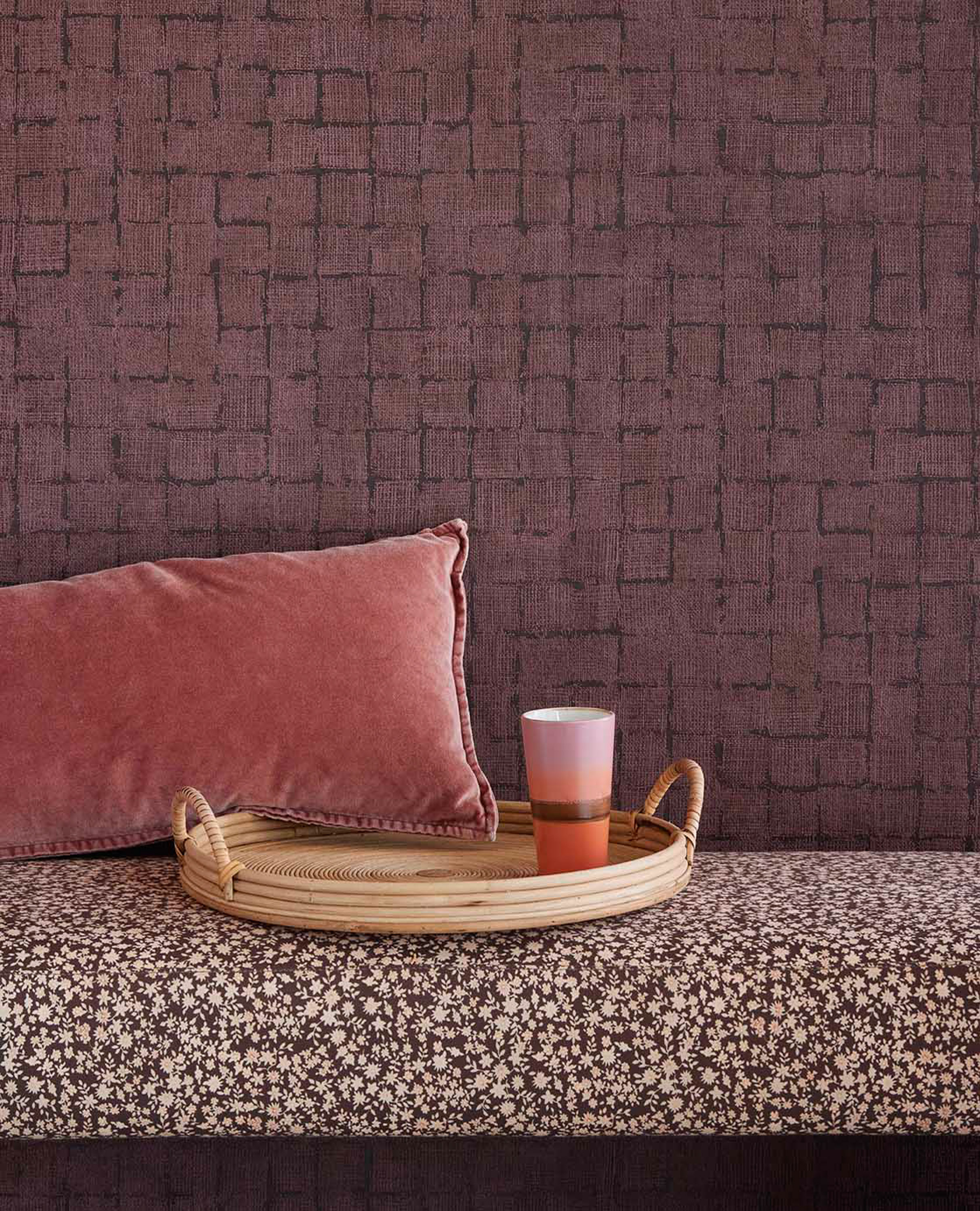 lilla pute vegg tapet