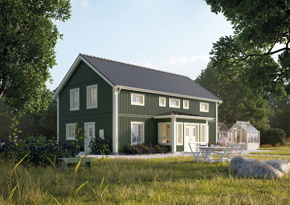 For å spille på lag med naturen anbefales det å går for en grønnfarge som heller mot gult.    