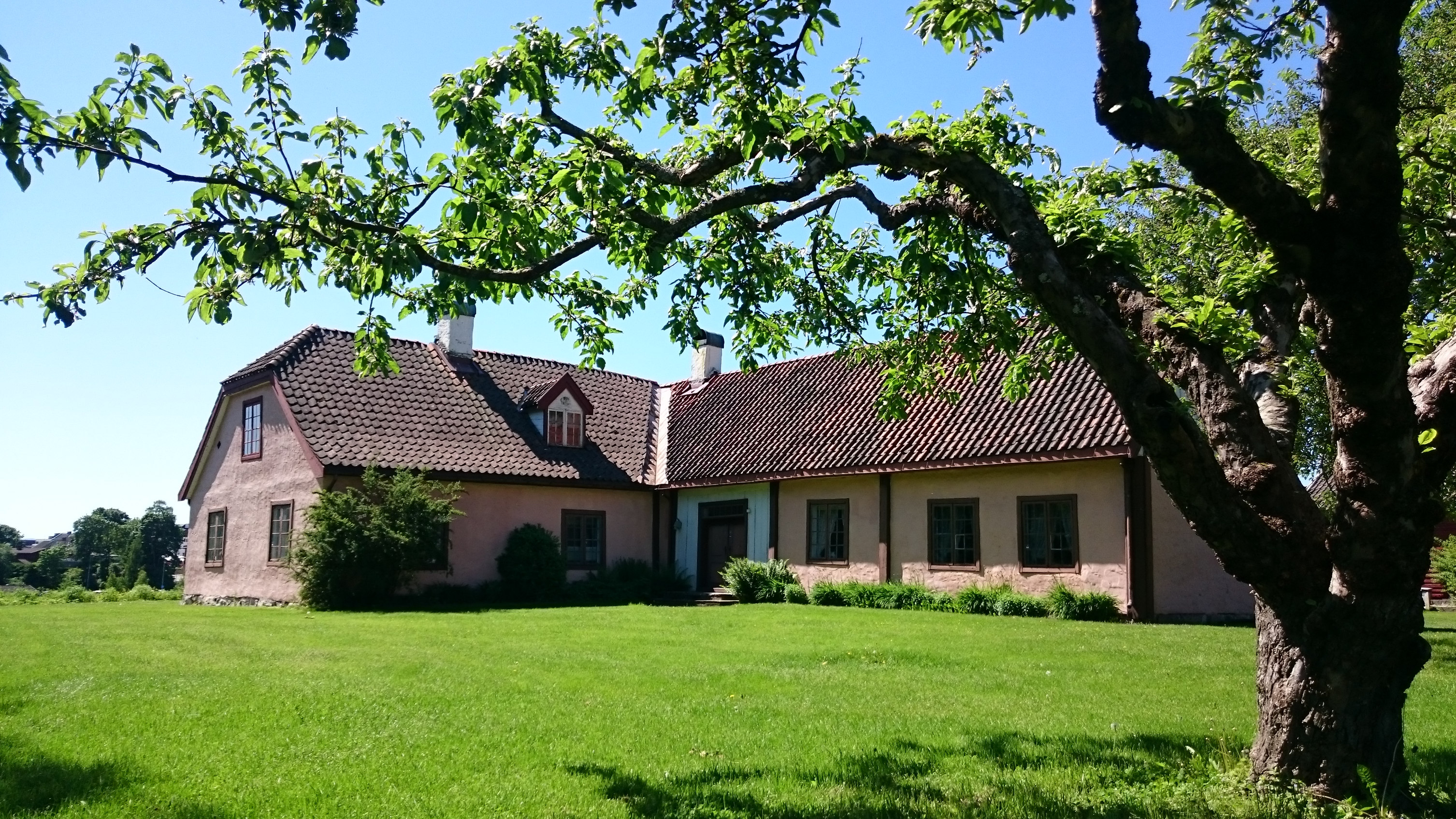 Rosa har vært brukt som husfarge i flere hundre år, de historiske fargene er grårosa eller brunrosa.    