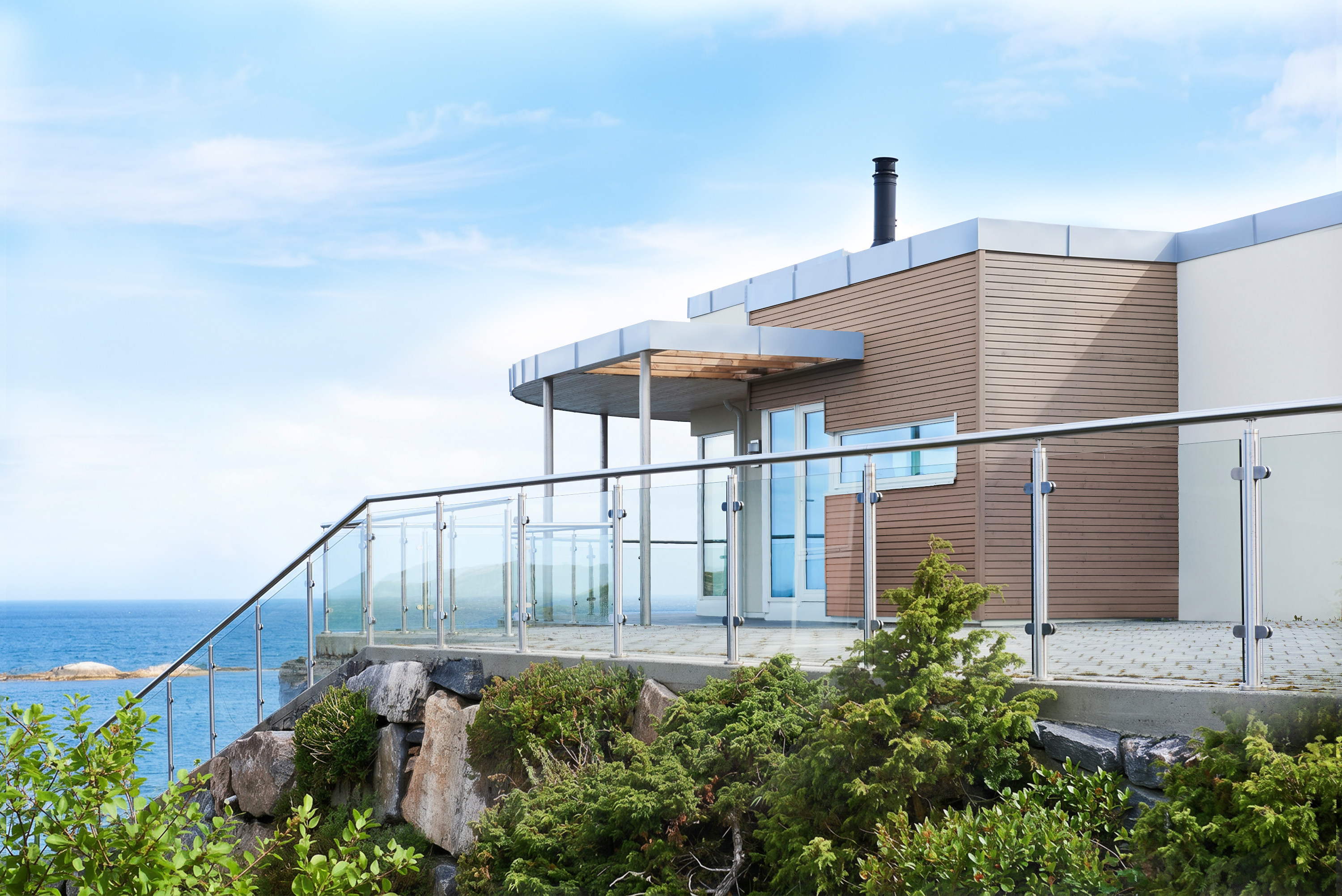 moderne hus omgivelser natur beige