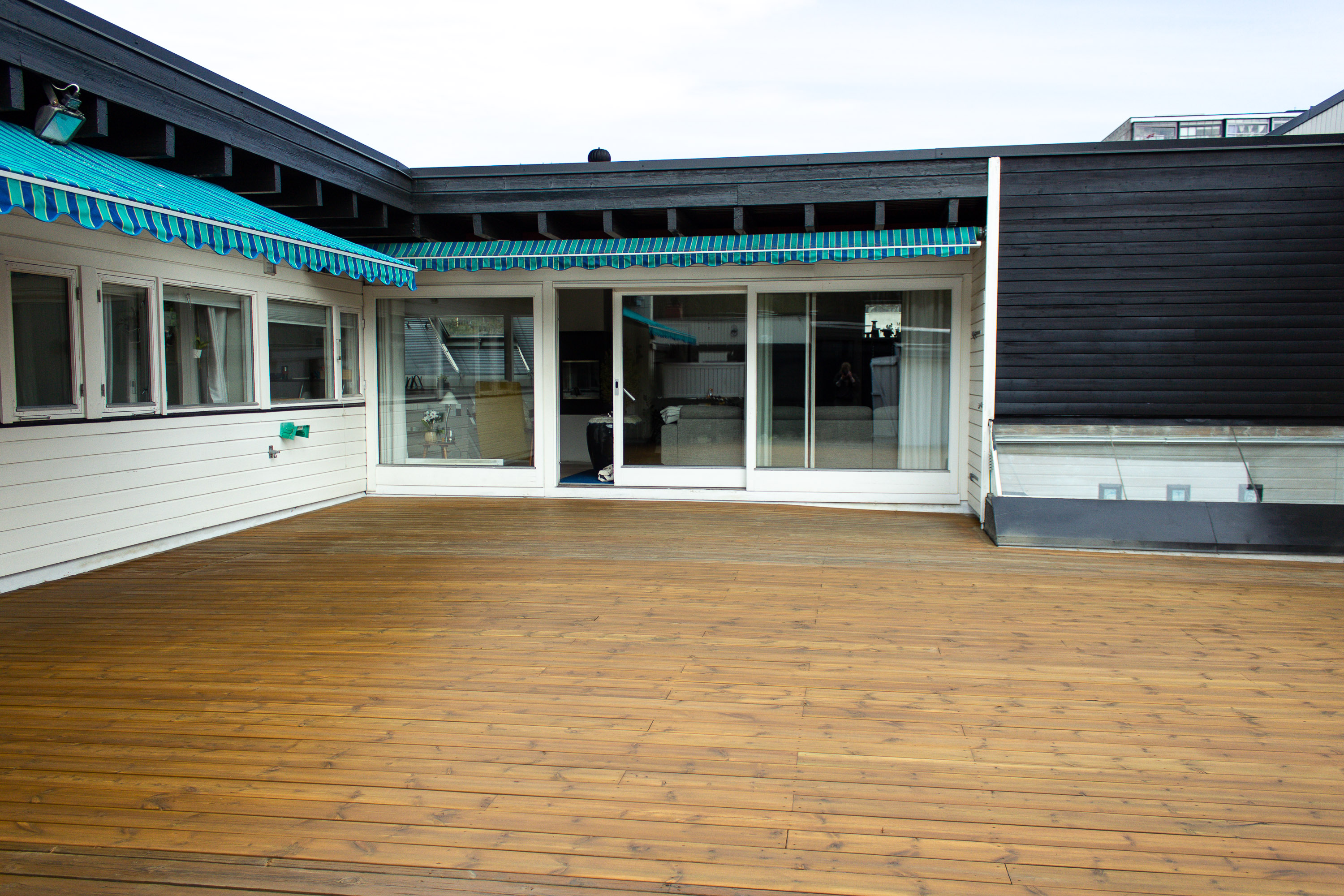 Ferdig beiset terrasse