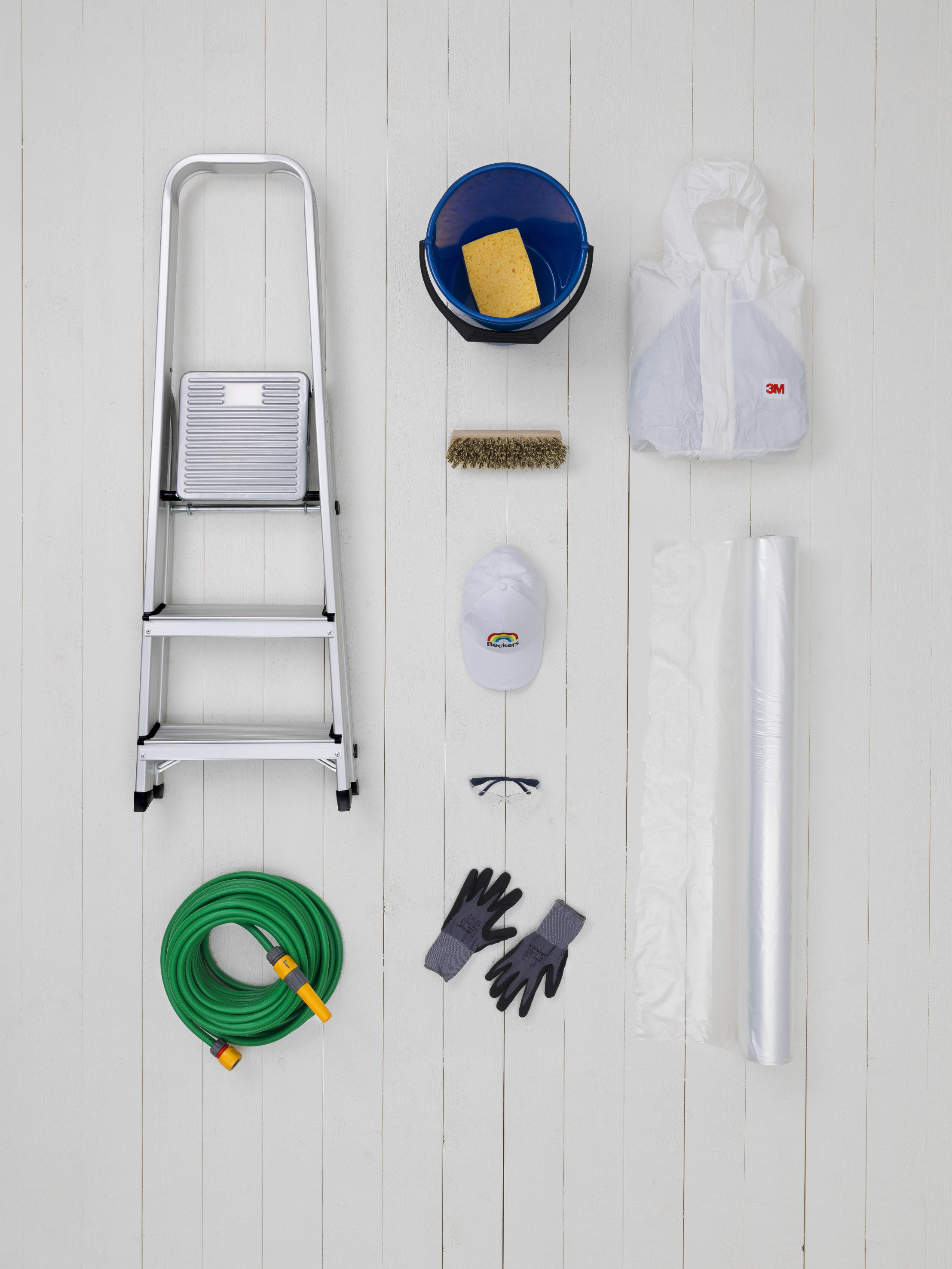 Utstyret du trenger for &aring; vaske fasaden finnes i de fleste boliger allerede.