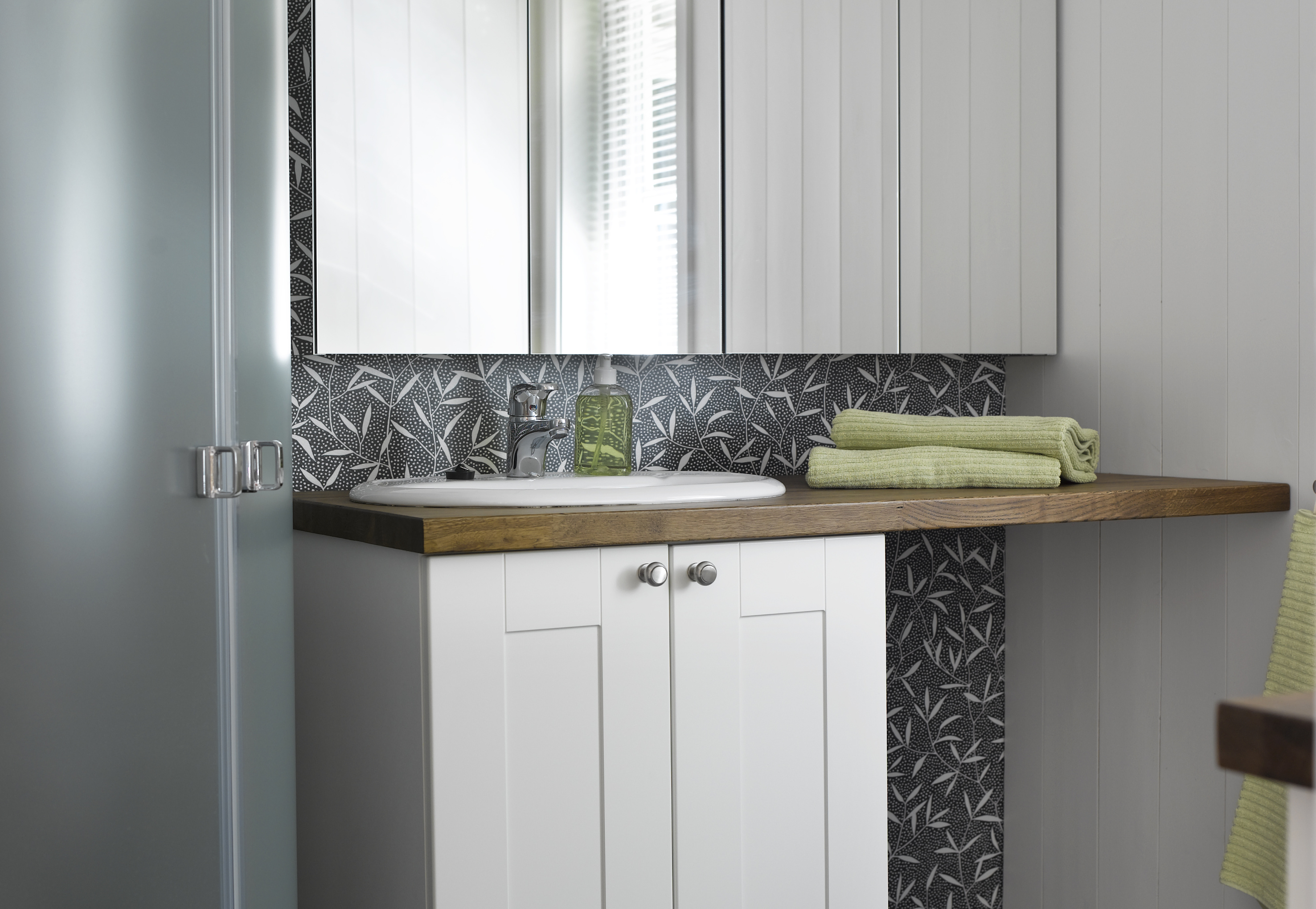 Stemning med vinyl på badet