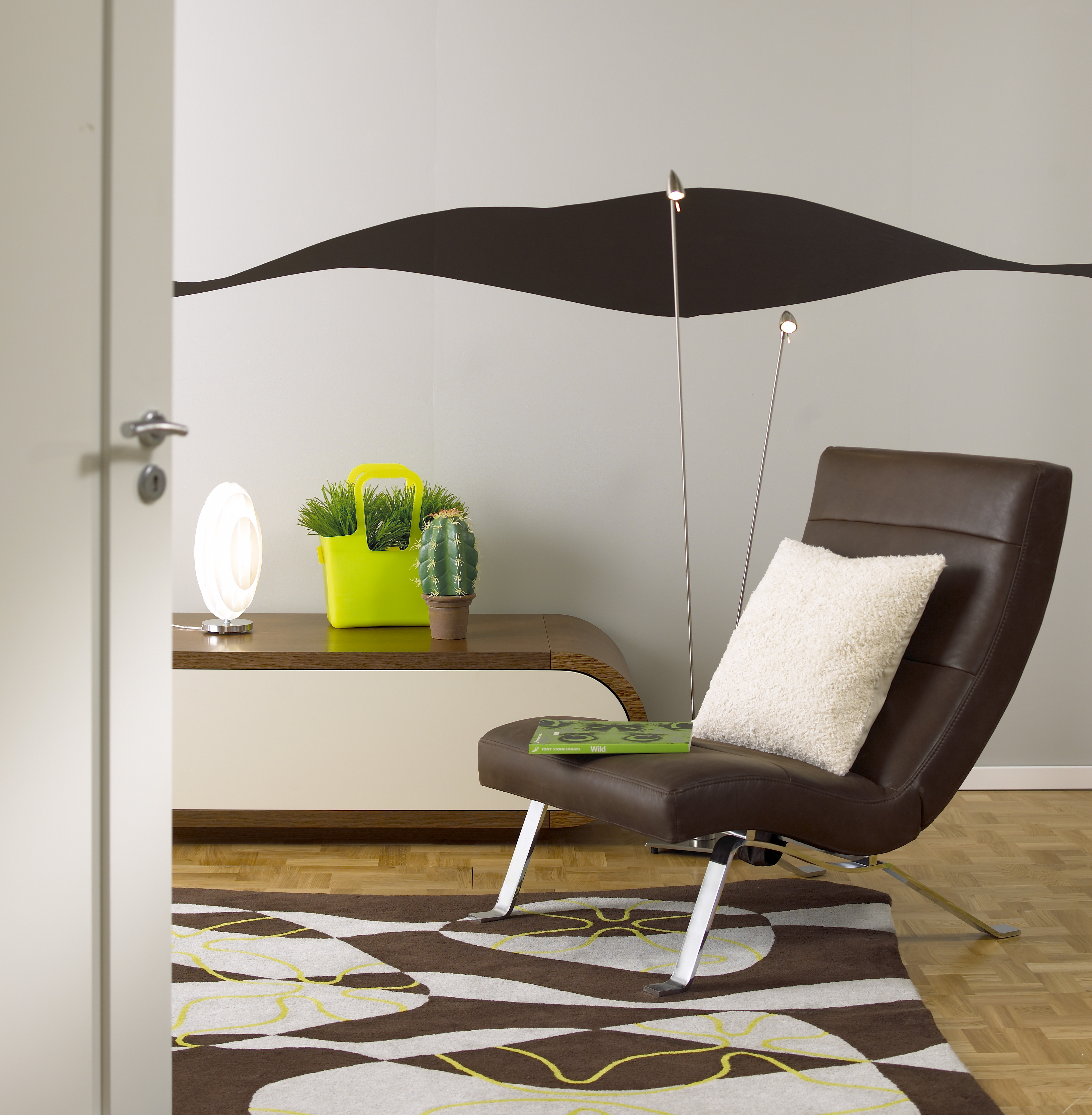 Med teppe som blikkfang