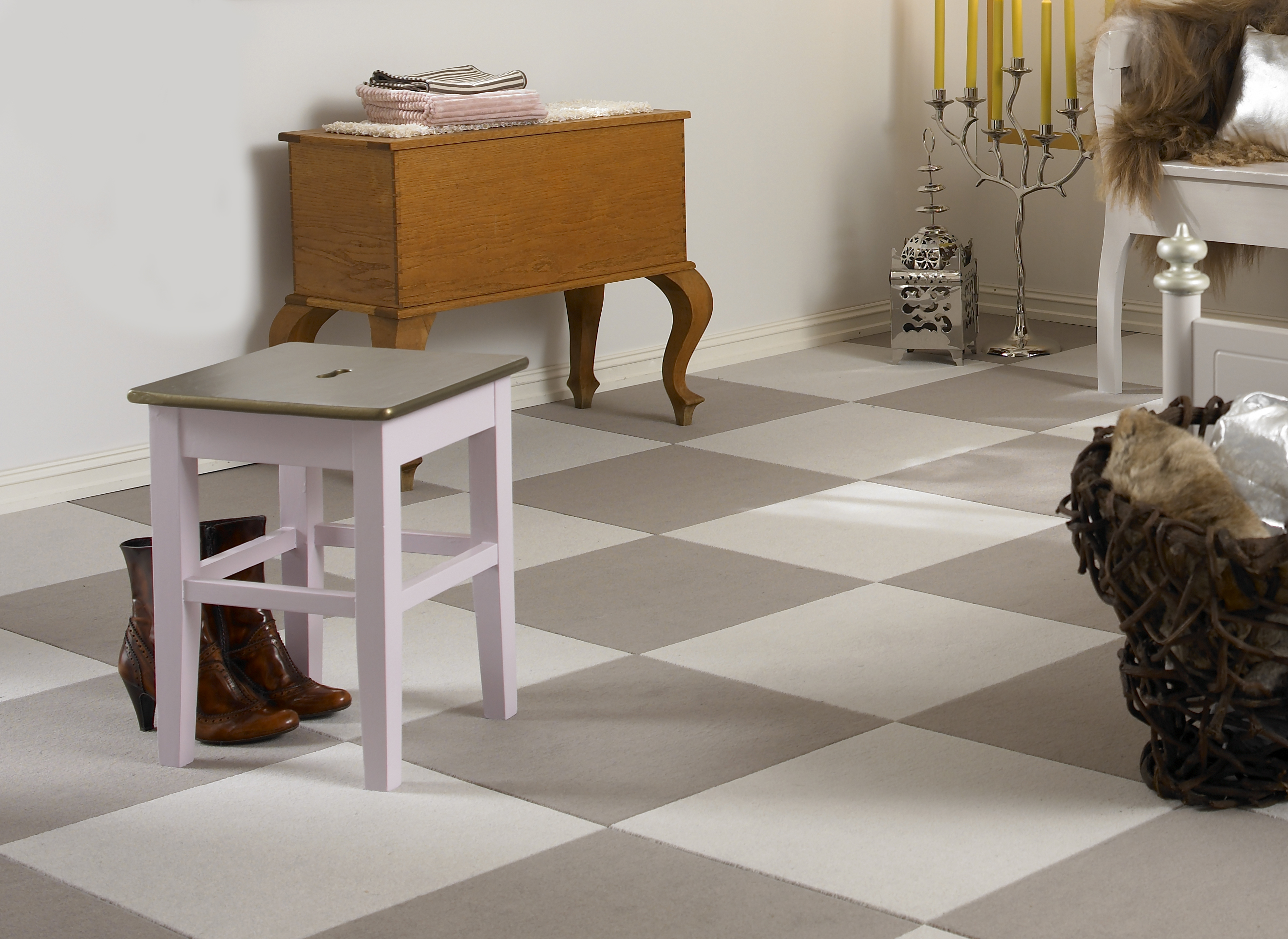 Rosa og metallisk krakk