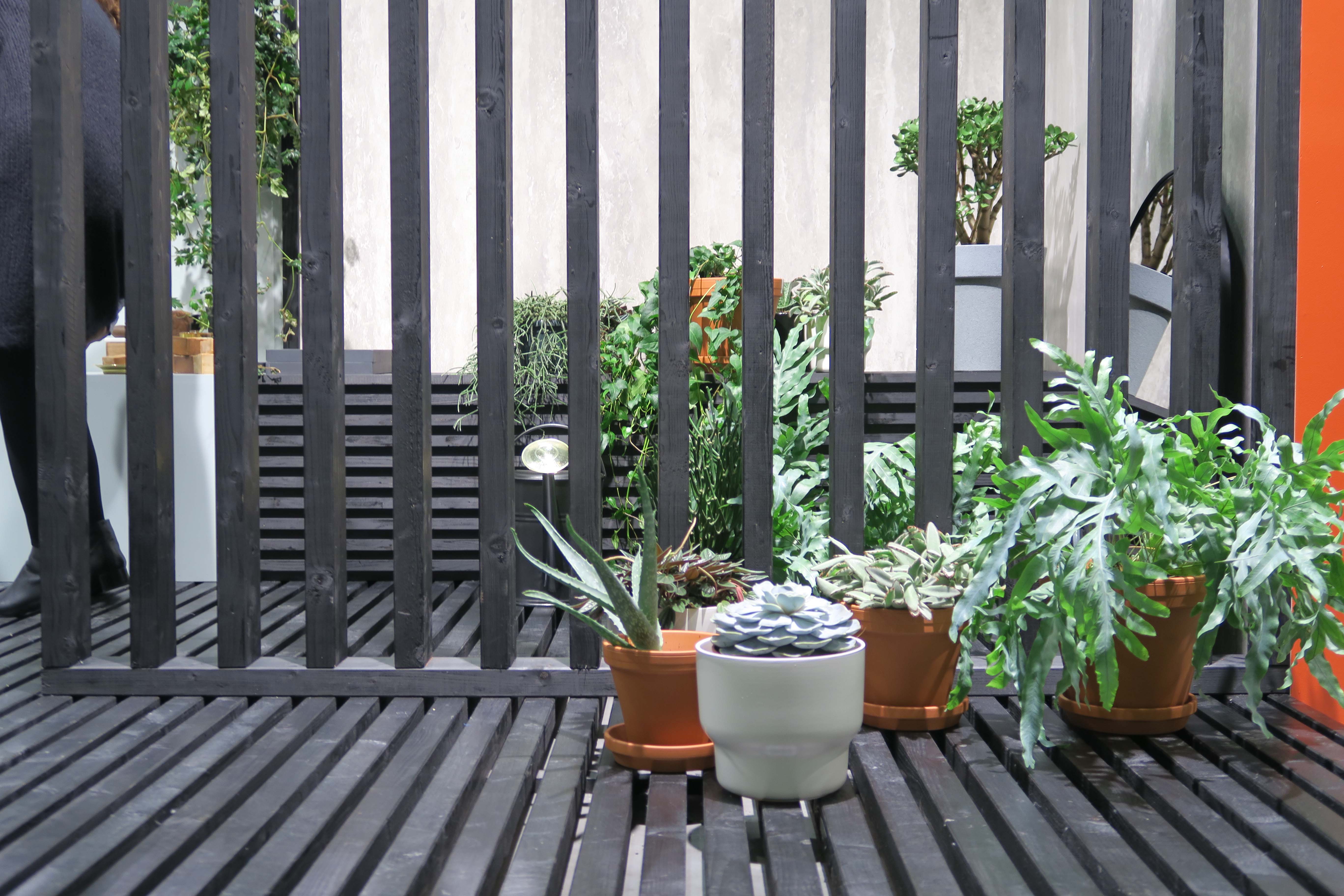 TERRACOTTA: Terracottapottene var hyppig vist fram med grønne planter.