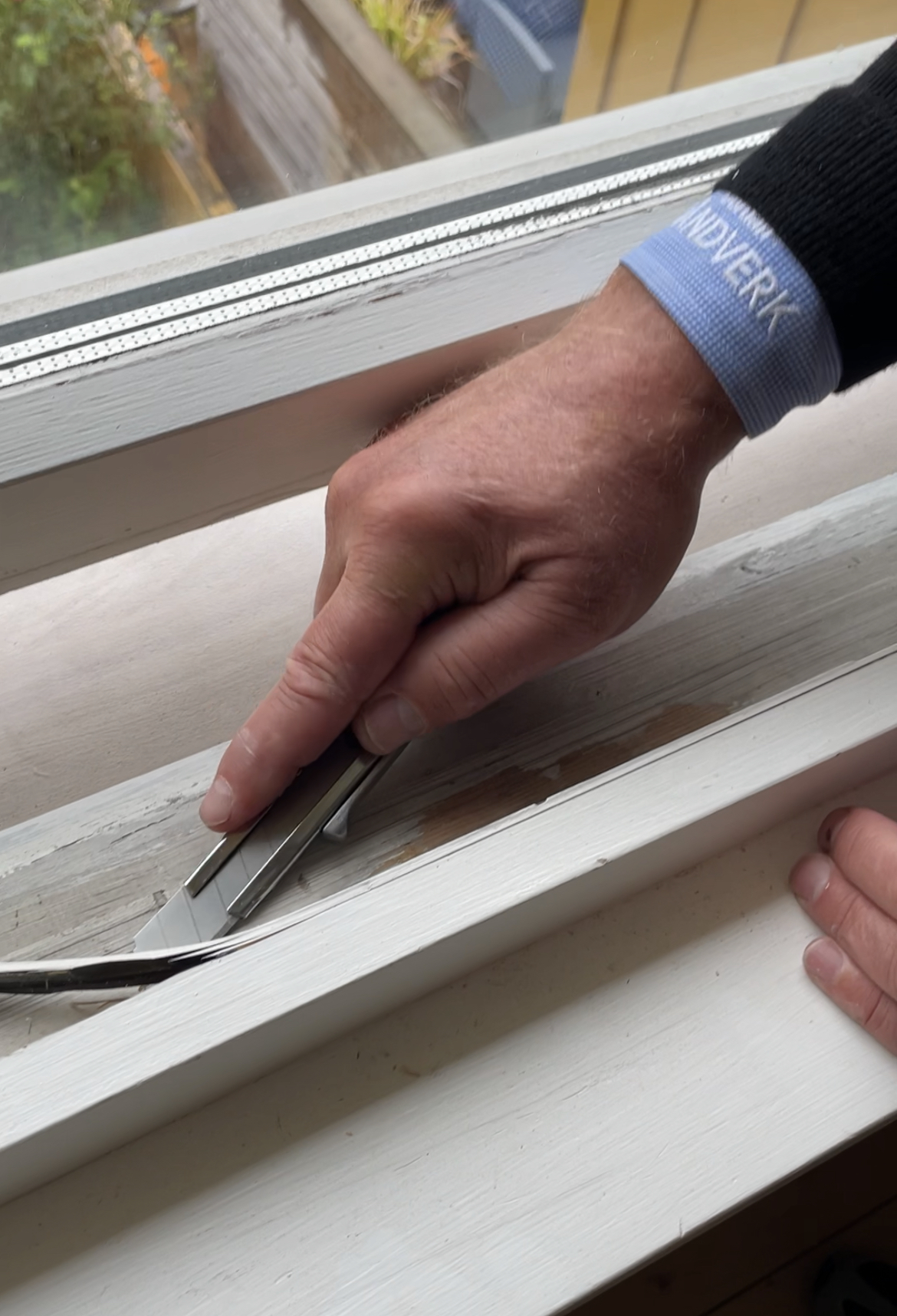 skjære vekk gamle lister