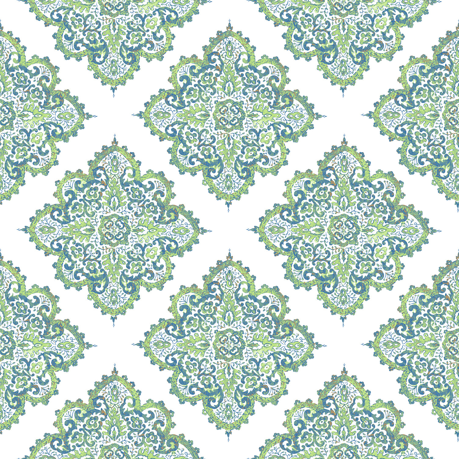 STEMNINGFULL VEGG: Tapet med lette mønster på lys bunn skaper en lys, lett og vårlig stemning. Designet er med på å antyde en stilretning, slik som dette tapetet. (Foto: Fantasi Interiør).