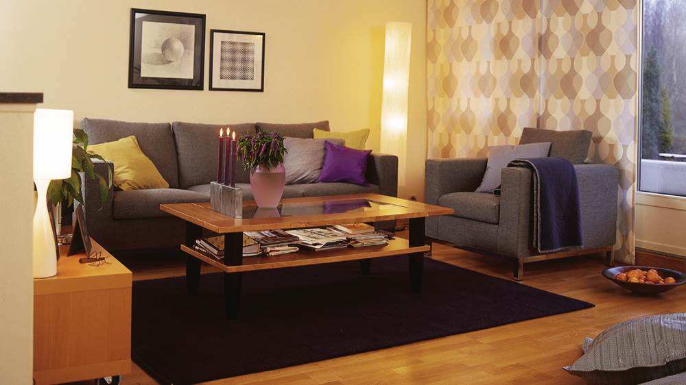 Moderne stue med enkle grep