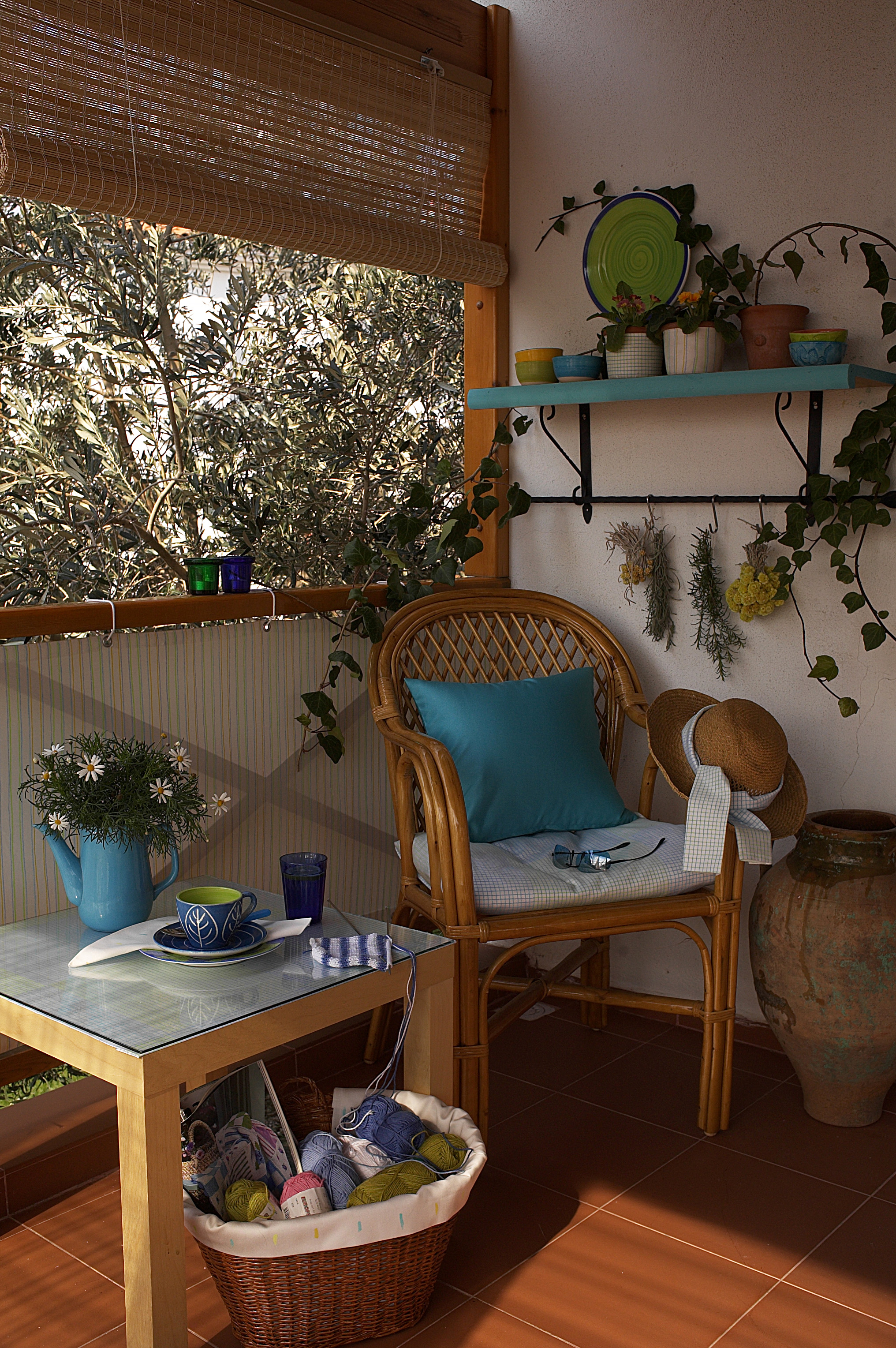 Frisk mønstermiks på balkongen