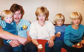 Småbarnsfamilien i 1983.