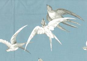 Tekstilet Swallows Wedgwood fra Sanderson/INTAG.