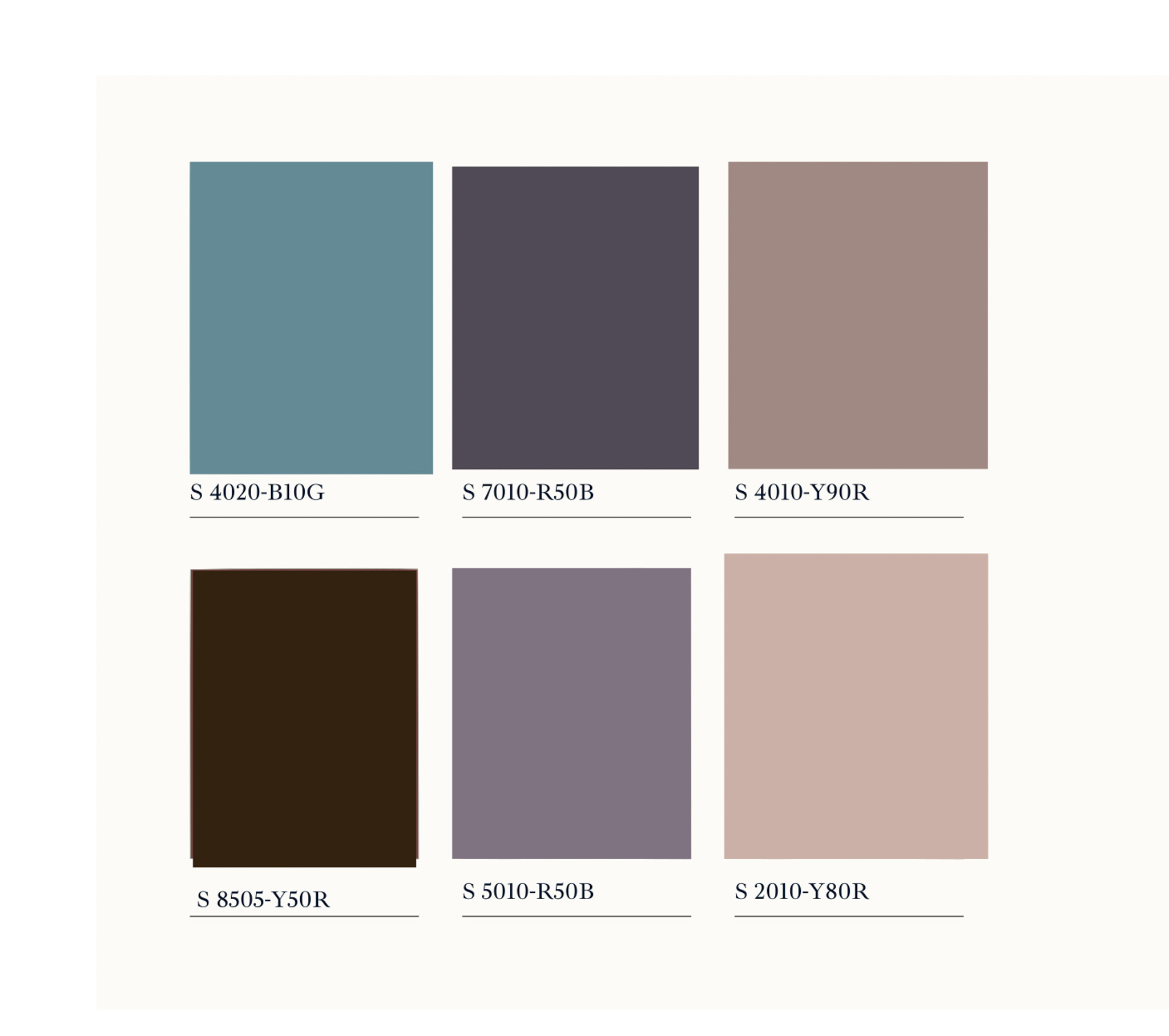 seks farger fargepalett