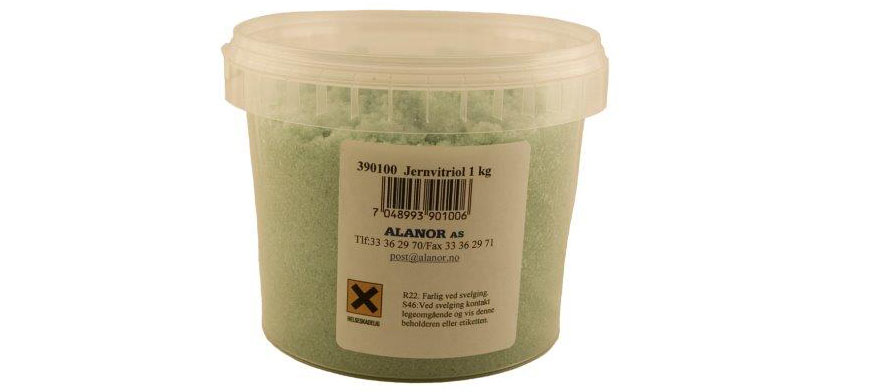 Jernvitriol - værbitt utseende på 1-2-3