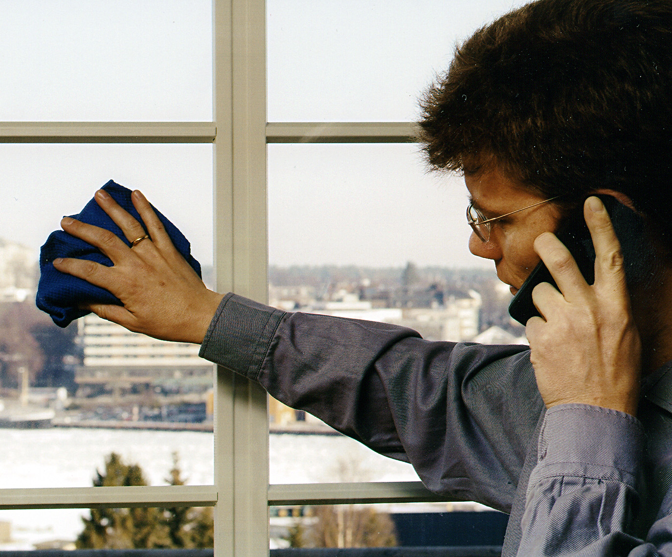 Mikrofiber for glass