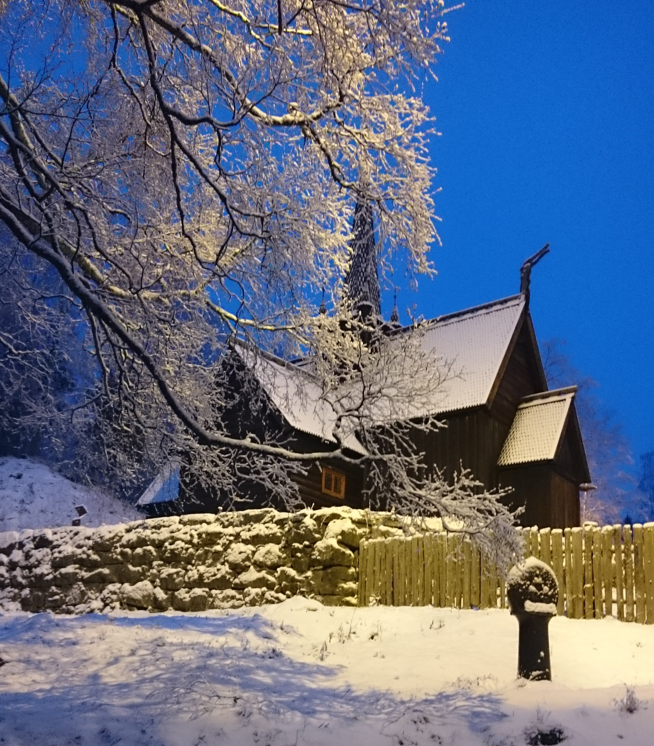 VINTERNATT: Fang inn de gode stemningene med kamera, og studer farger og tekstur i motivet. Plutselig kan du ha funnet akkurat din fargepalett. (Foto: Bjørg Owren/ifi.no)