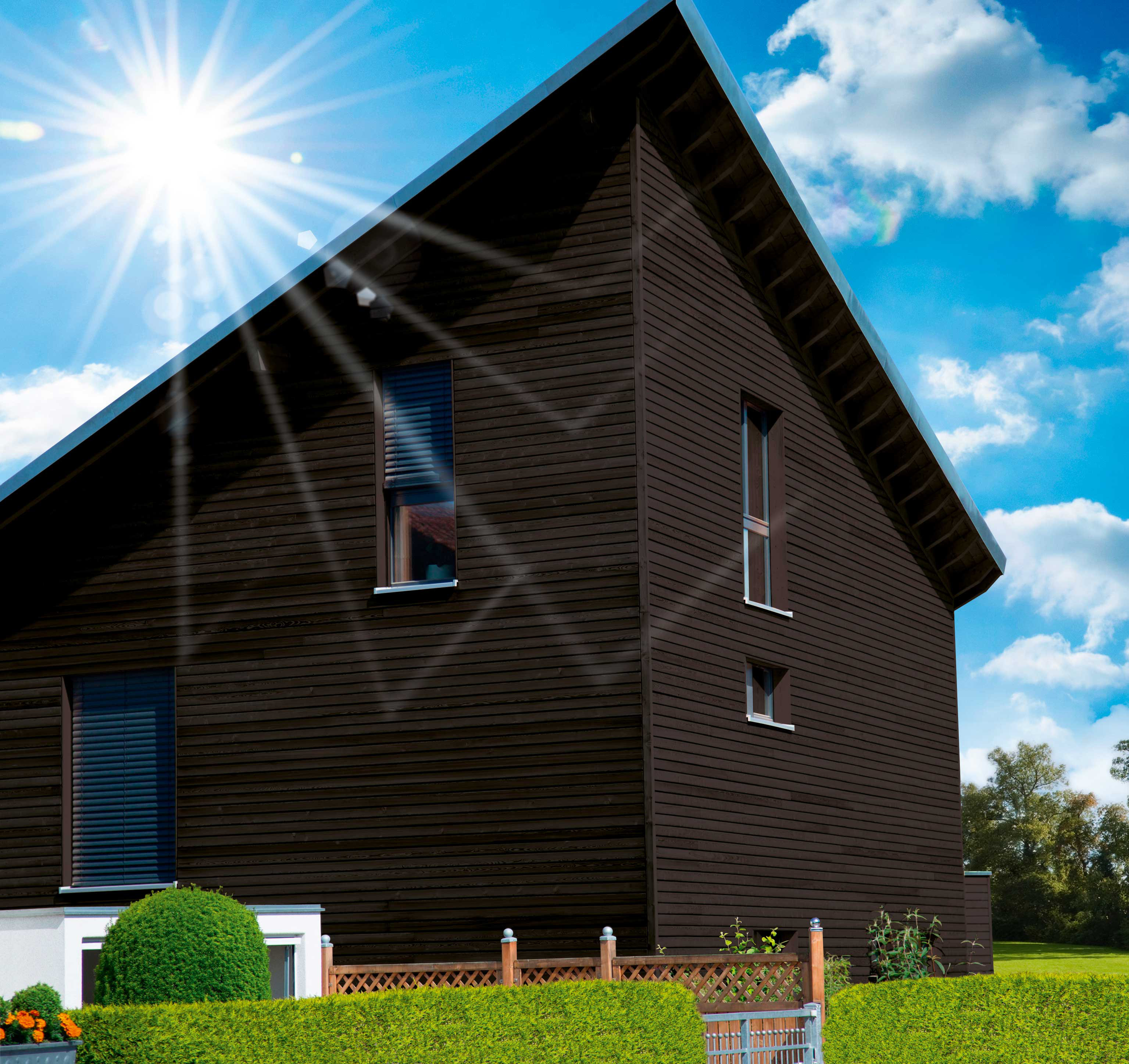 KALDT I VARMEN: «Coolingpaint» er en maling som ifølge produsenten reflekterer solens infrarøde stråler. På den måten vil treverket unngå oppheting. 