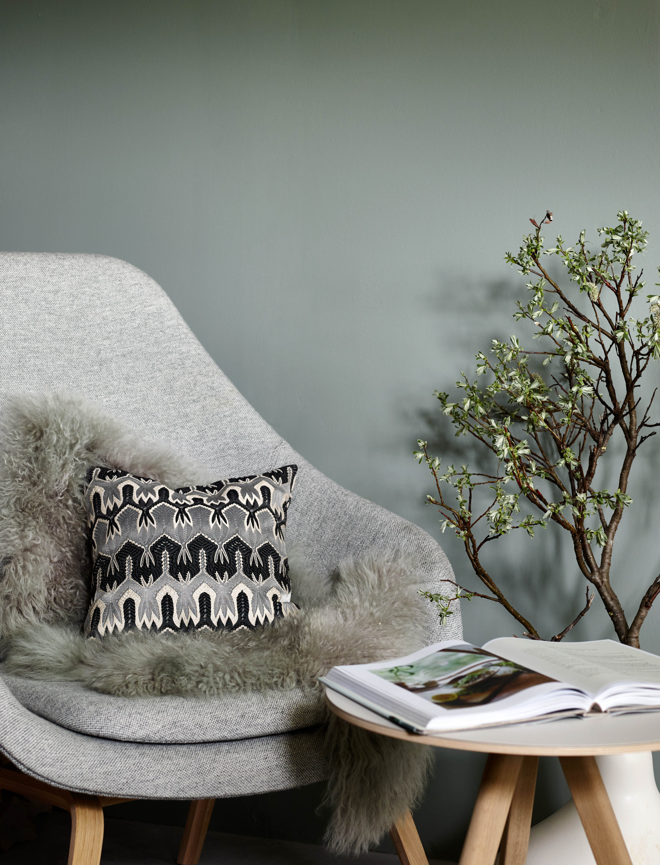 Grønne toner er en viktig del av trendbildet, og de matte malingen gjør seg godt i farger hentet fra naturen. 