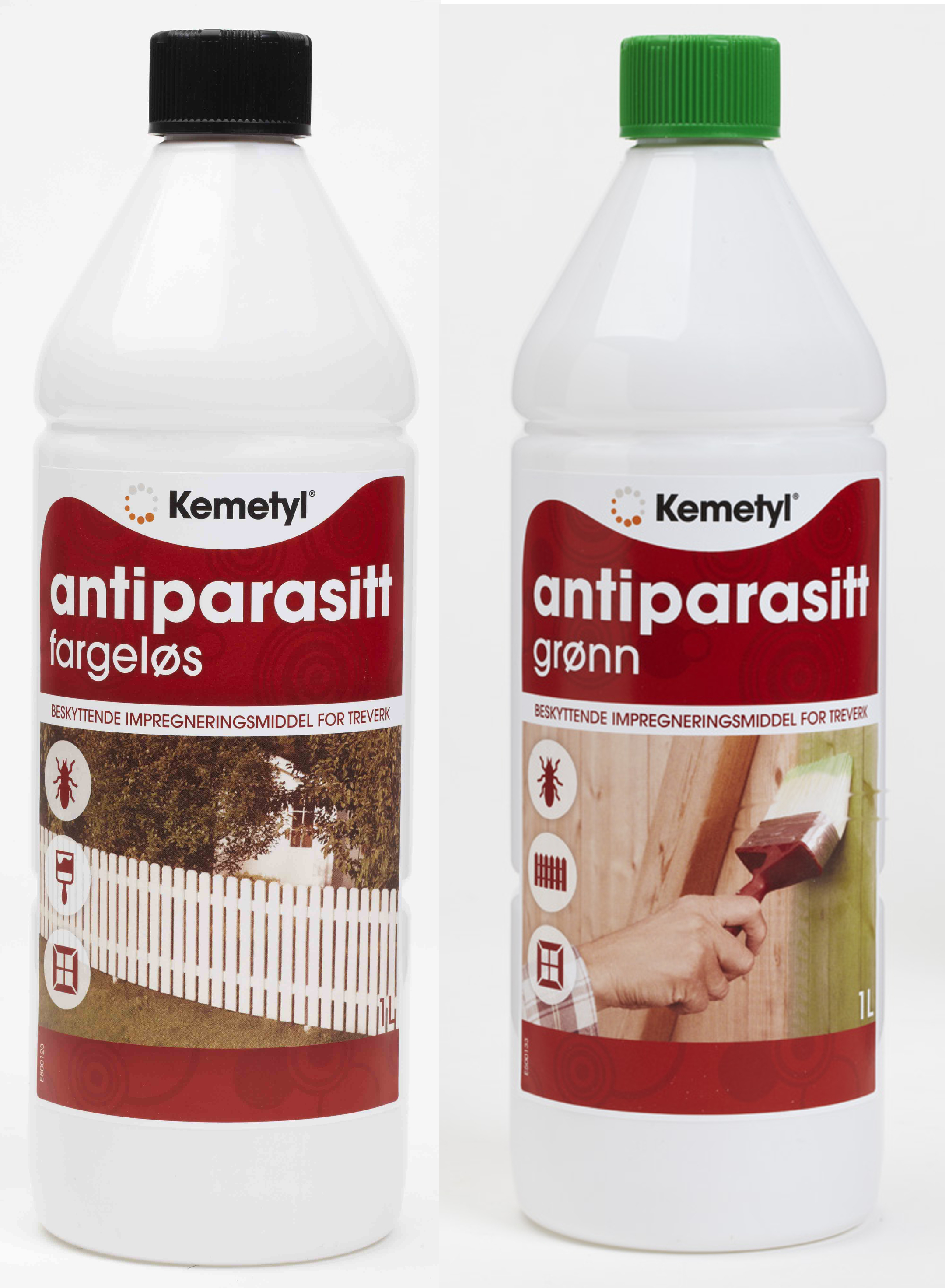 Antiparasitt produseres både i en fargeløs og en grønn variant, men egenskapene er de samme.