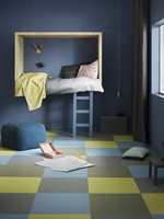 Marmoleum Click fra Forbo Flooring er linoleumsfliser som er enkle å legge og gøy å designe! Samtidig har det alle egenskaper et barnerom trenger.