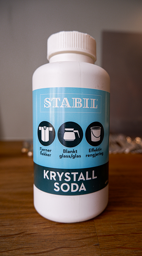 Krystallsoda fungerer ypperlig som sølvpuss.