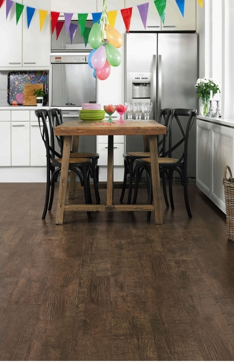 Rustikke gulv er populære.