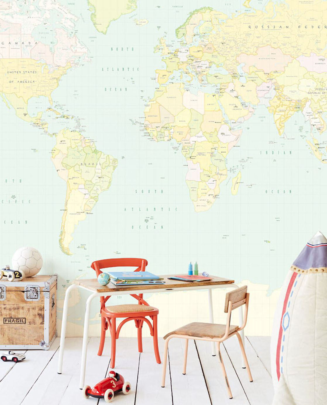 Karttapet på barnerom
